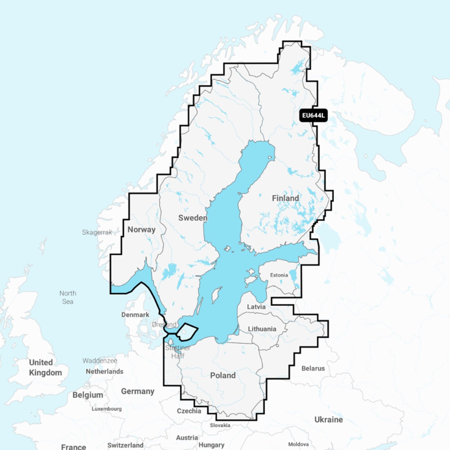 Navionics Seekarten 44XG MSD Ostsee, Navigationskarten, inkl. tägliche Updates und erweiterte Features