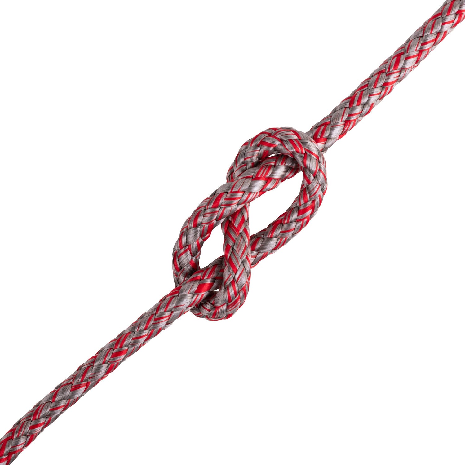 LIROS Bootsleine DynaSoft 1 Meter, robuste Schot, bester Grip und leichtes Handling - 4 - 10 mm, grau-türkis, grau-rot, grau-grün