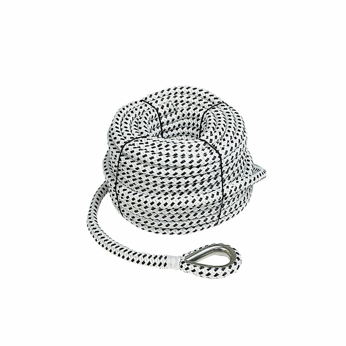 LIROS Ankerleine Porto 30 m, eingespleißte Kausch, rostfreier Stahl, langlebig und robust - 10 - 16 mm