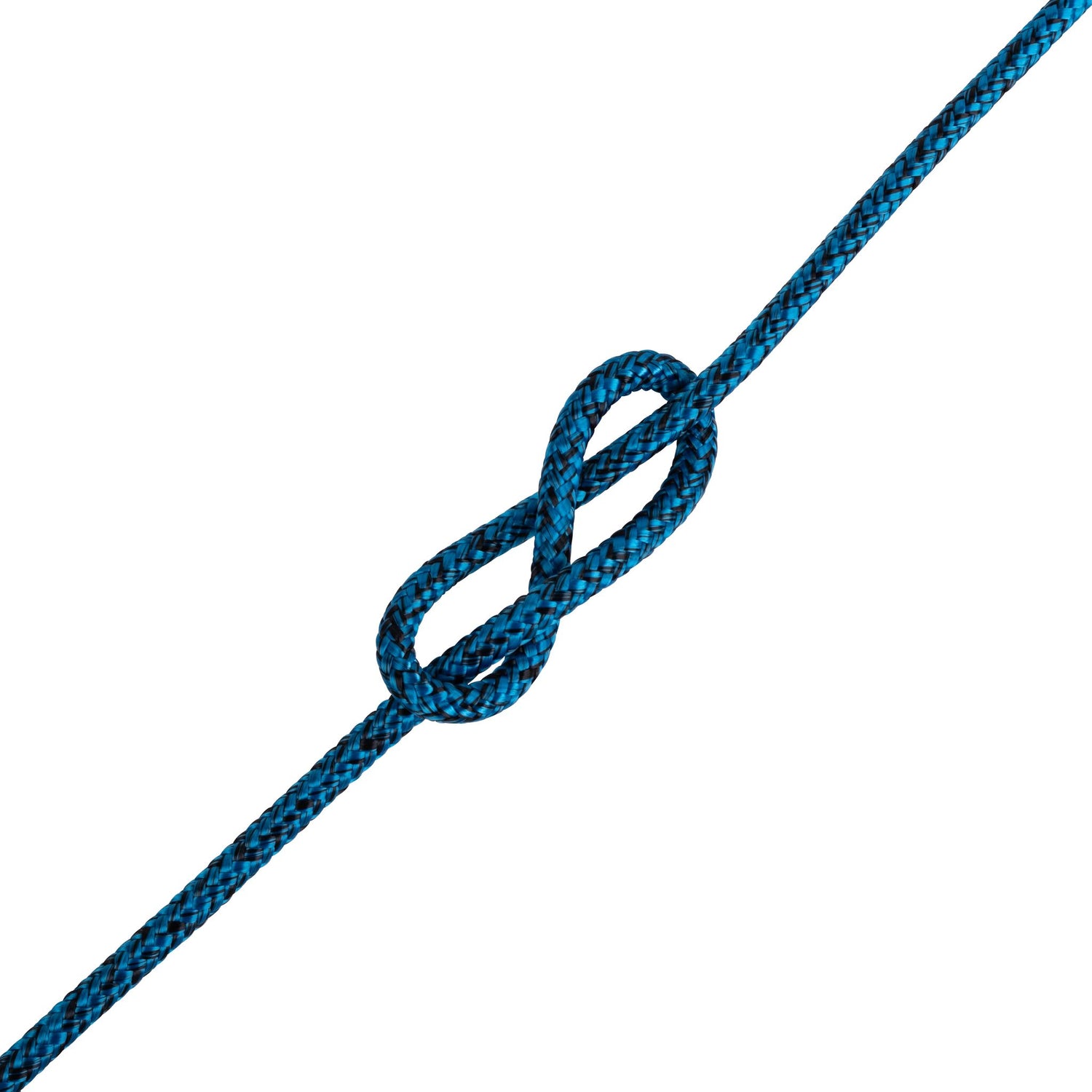 LIROS Magic Edge Performanceleine, Dyneema-Seil, dehnungsarm und scheuerfest für Jollen und kleine Kielboote, Meterware - 3 - 6 mm schwarz-rot, schwarz-blau, schwarz-silber, schwarz-pink, schwarz-gelb