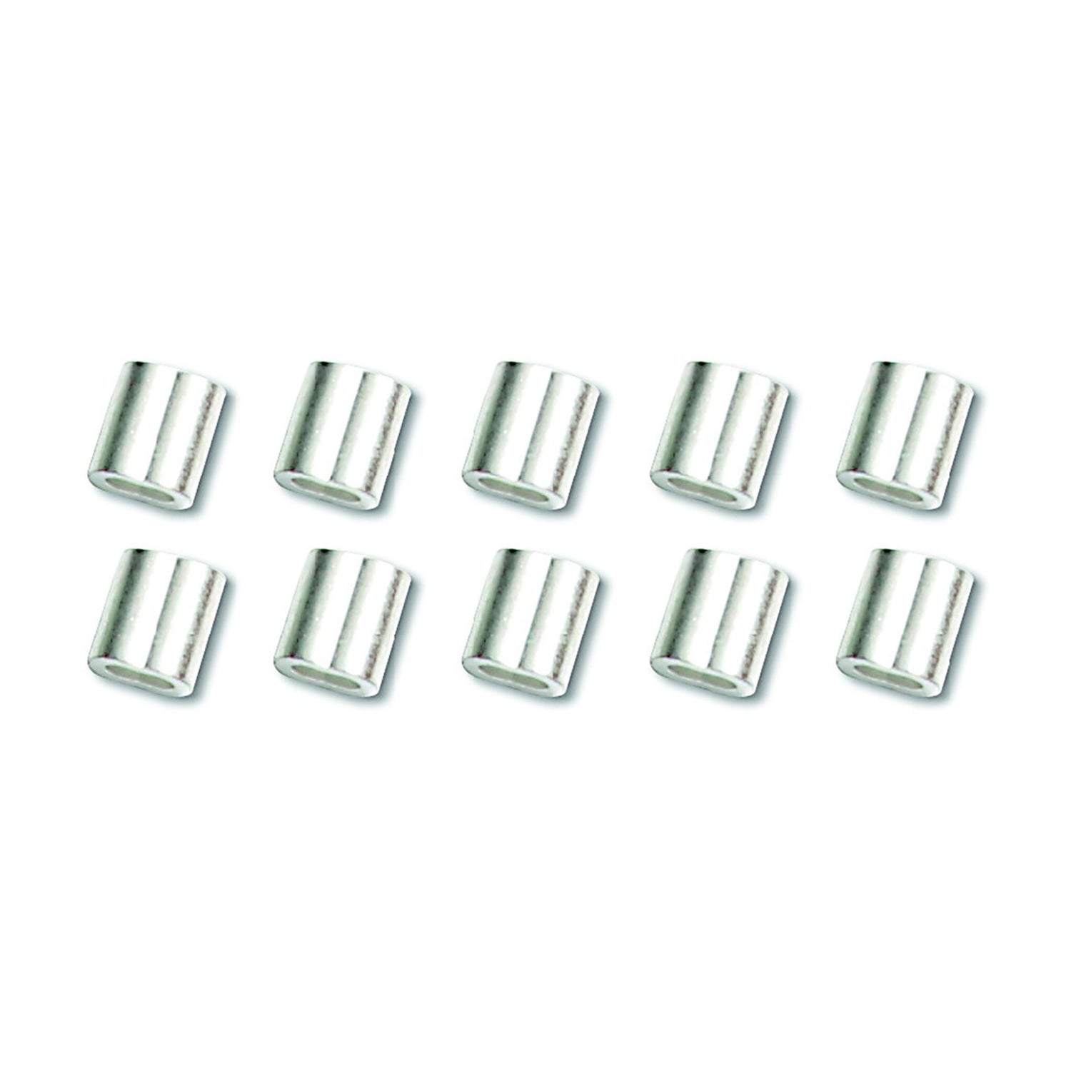 NICOPRESS Presshülsen, 10 Stück, verzinntes Kupfer, für Drahtseile im Luftfahrtbereich zugelassen - 1,5 - 6 mm