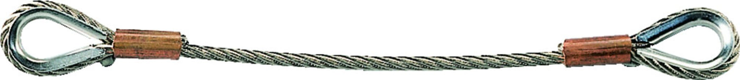 awn Draht-Stropps rostfrei, Edelstahl-Seil, hohe Zugfestigkeit, 7x19 Konstruktion mit 2 Kauschen - 150 - 500 mm, 3 - 5 mm Draht-Ø