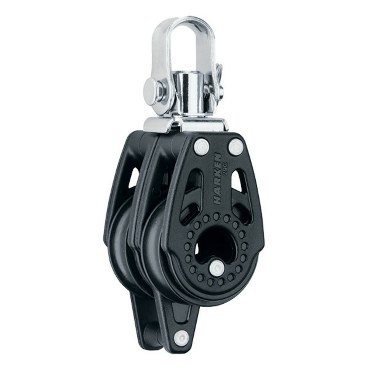 Carbo Doppelblock 29 mm leichtlaufend mit Wirbel und Hundsfott, Tauwerkblock, hohe Belastbarkeit und Zuverlässigkeit