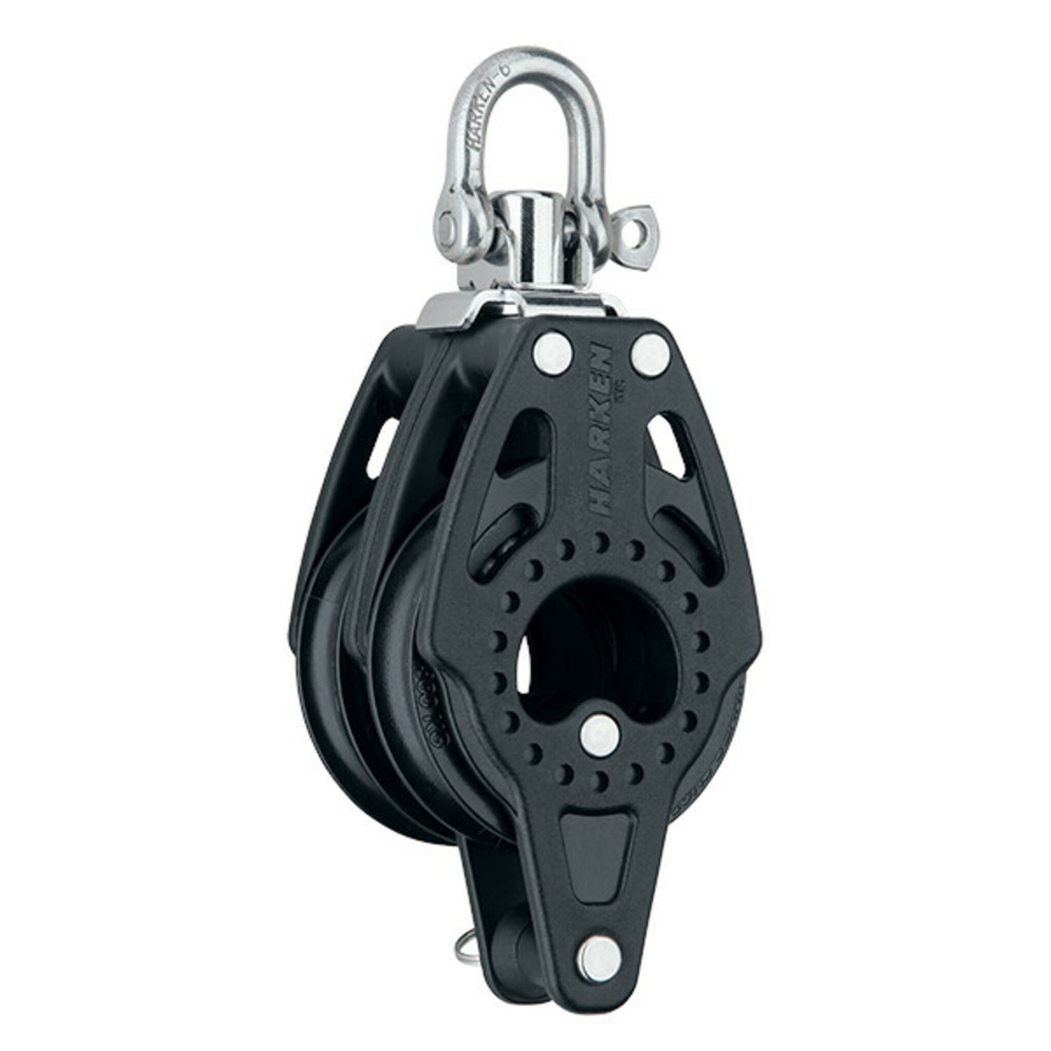 Carbo Doppelblock 57 mm leichtes, hochbelastbares Segelzubehör, Hundsfott, ideal für Jollen- und Sportboot-Trimm