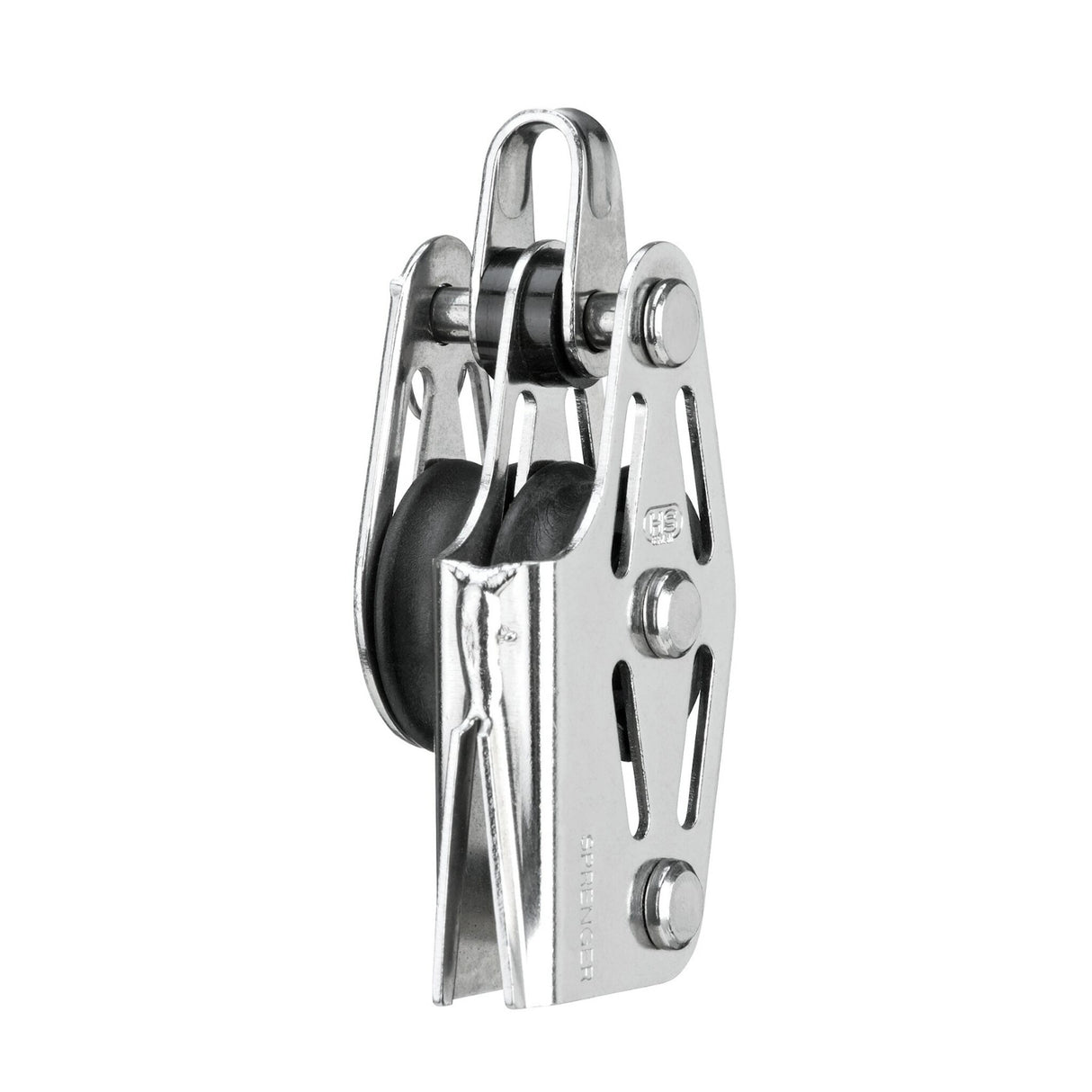 Sprenger Niederholer-Block mit V-Klemme, zweischeibig, V-Klemmenblock, stark belastbares Gleitlager, Made in Germany