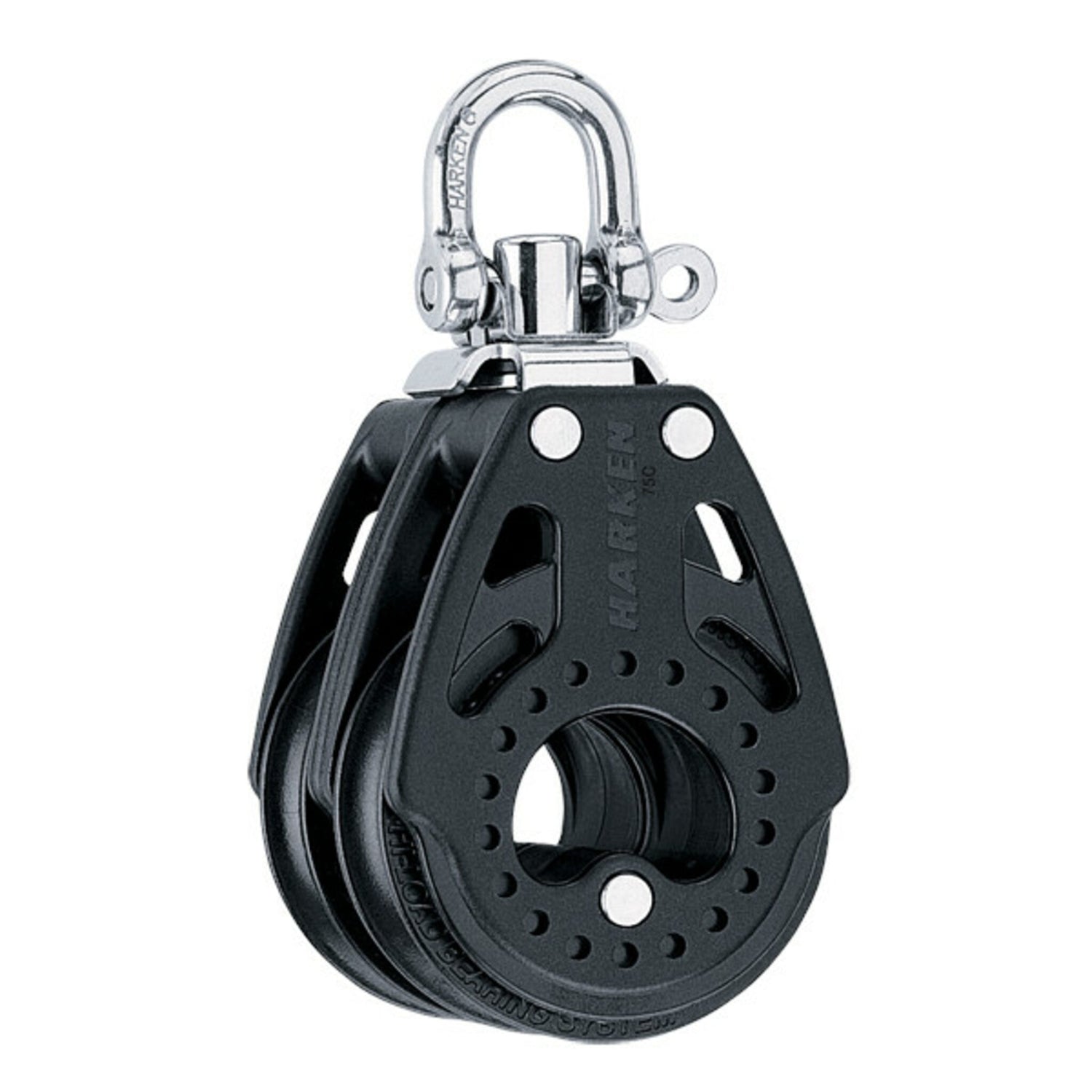 Carbo Doppelblock 75 mm, Seilrolle, leicht & belastbar mit arretierbarem Pin