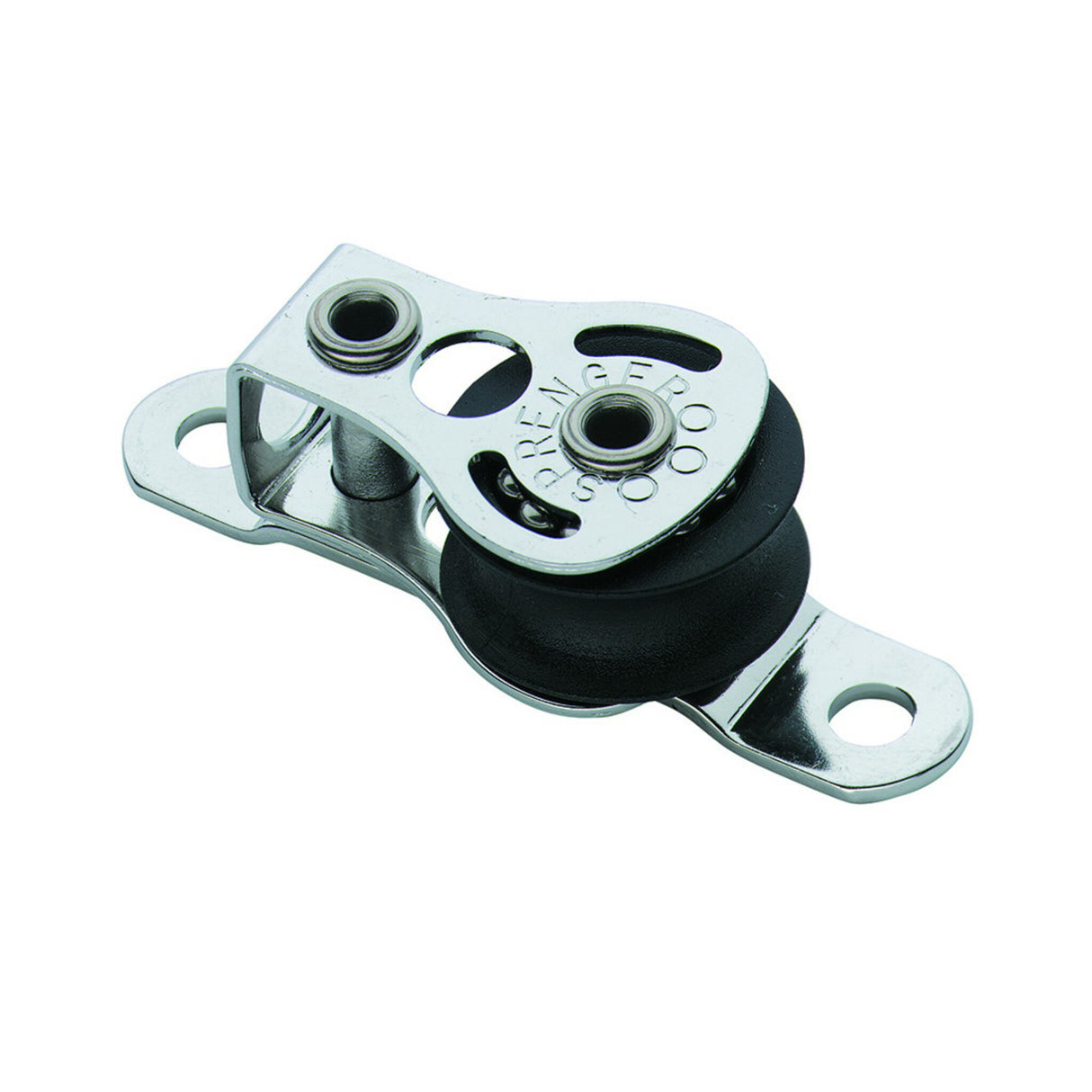 Sprenger Kugellagerblock zweischeibig Micro XS, Liegeblock für 6 mm Tauwerk, einfache Deckmontage
