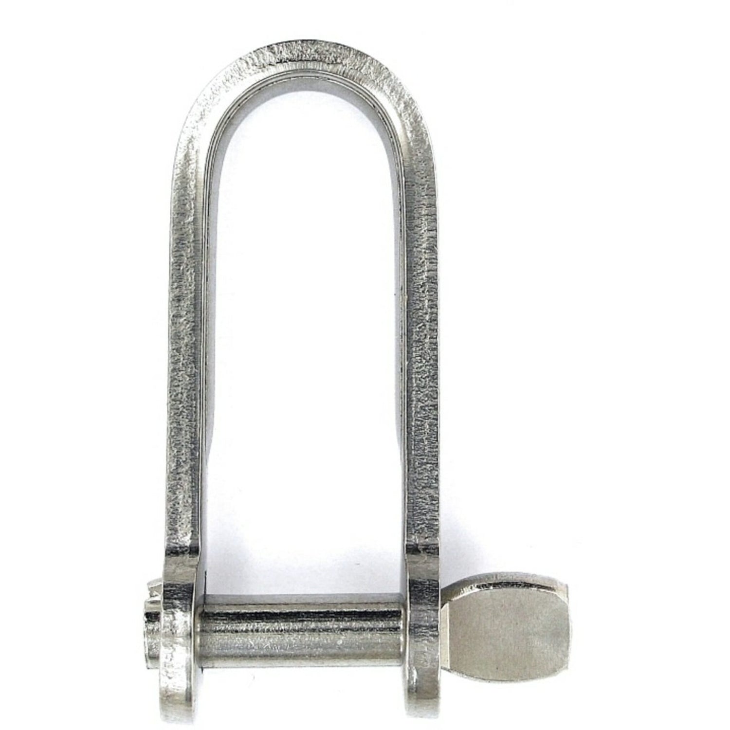 Edelstahl Schäkel gerade, gestanzt mit Schlüsselbolzen, rostfrei - 5 - 6 mm Bolzen-Ø, 13 - 15 mm Breite innen