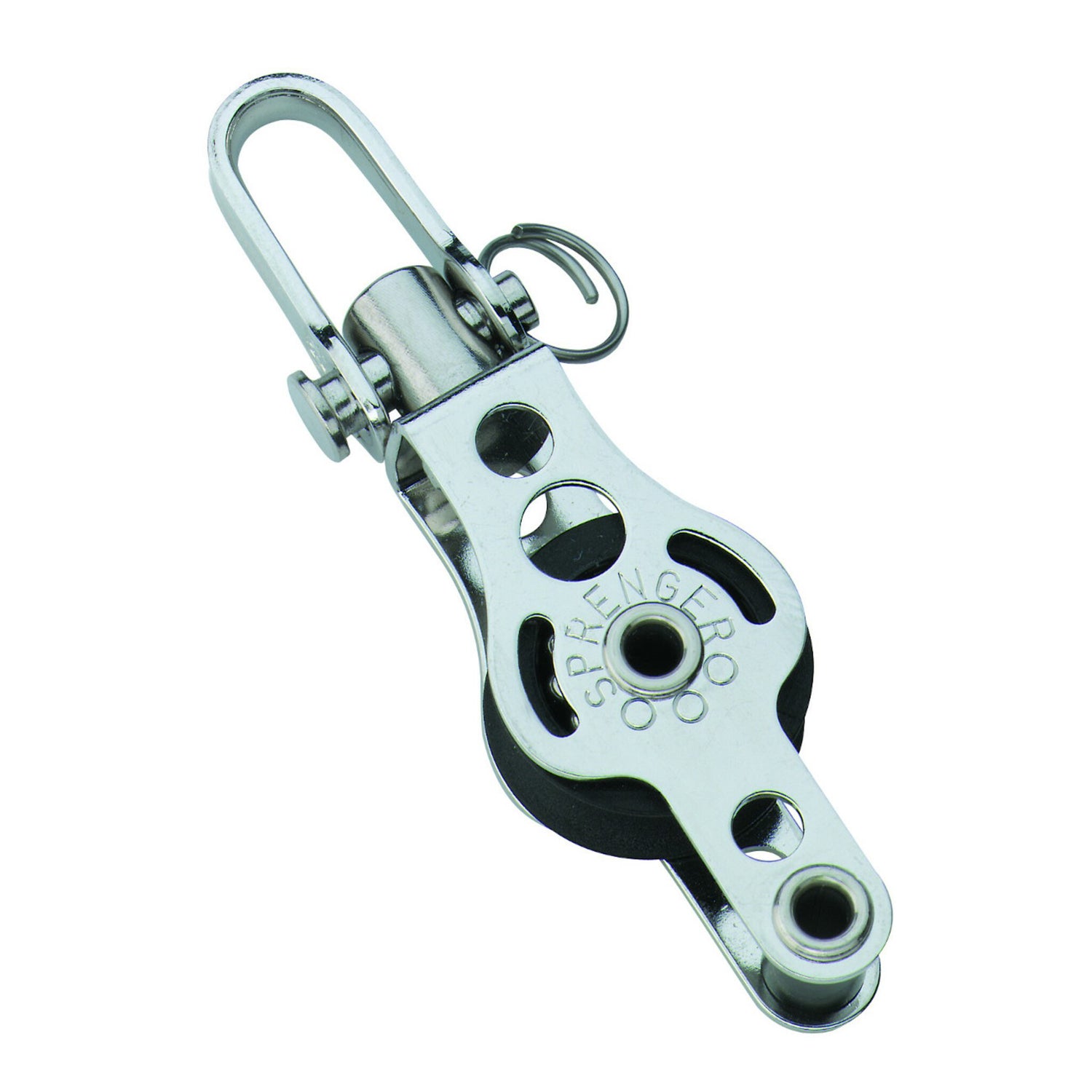 Sprenger Kugellagerblock Micro XS 6 mm, Block mit Wirbel und Hundsfott, Taumelvernietung ohne scharfe Grate