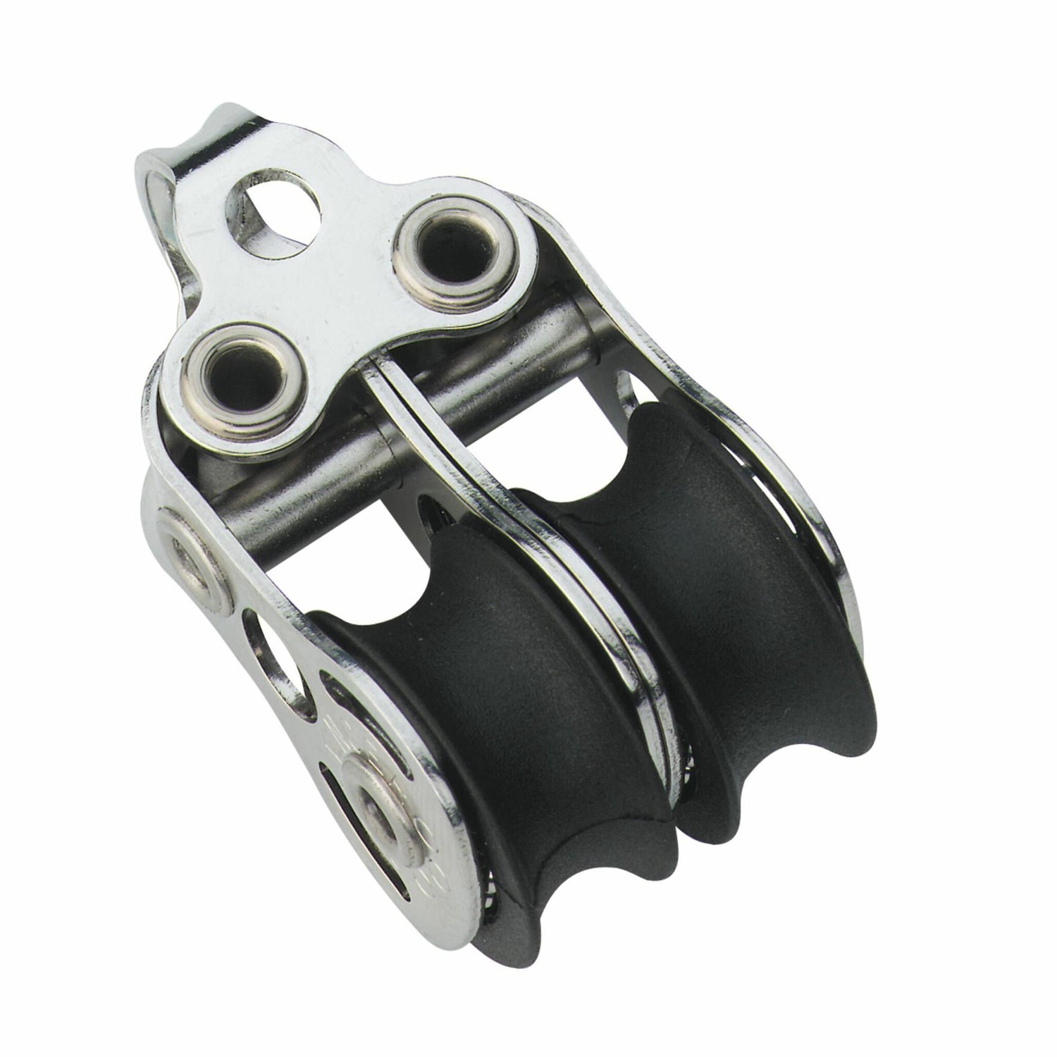 Sprenger Kugellagerblock rostfreier Edelstahl, zweischeibiger Micro-Bootsblock mit Bügel für 6 mm Tauwerk