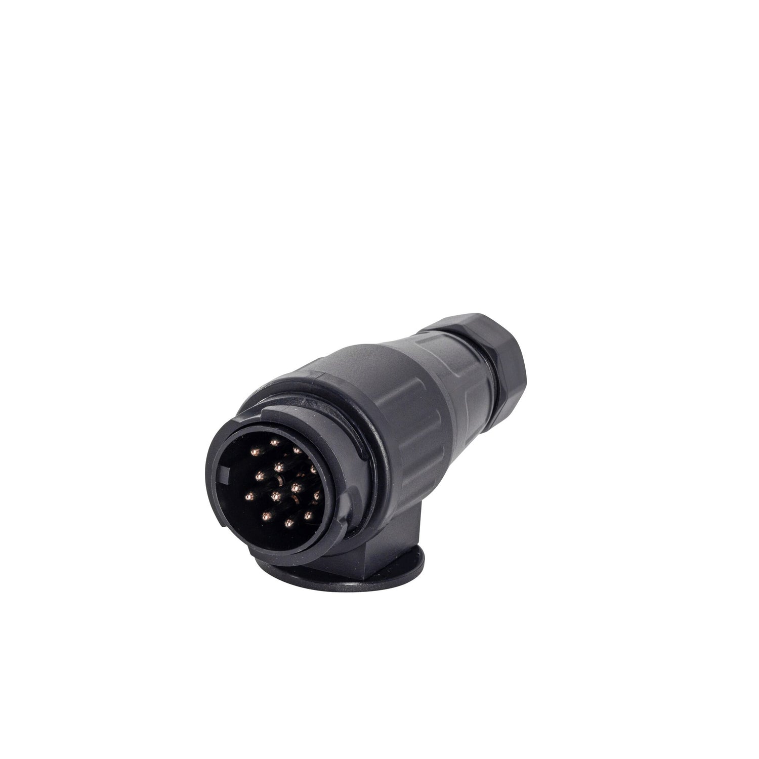 Trailerstecker 13-polig, Anhängerstecker, aus solidem Kunststoff gefertigt, stabil und zuverlässig