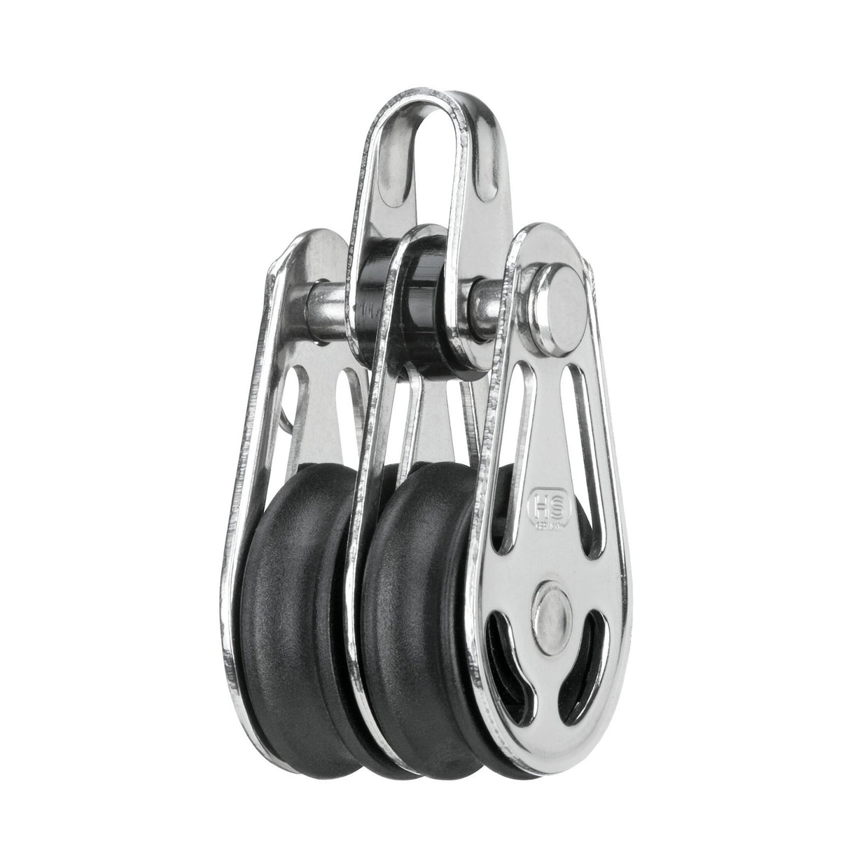Sprenger Gleitlagerblock, zweischängig, Edelstahl mit demontierbarem Bügel, UV-beständige Seilrolle aus glasfaserverstärktem Kunststoff, Made in Germany - 6 - 12 mm