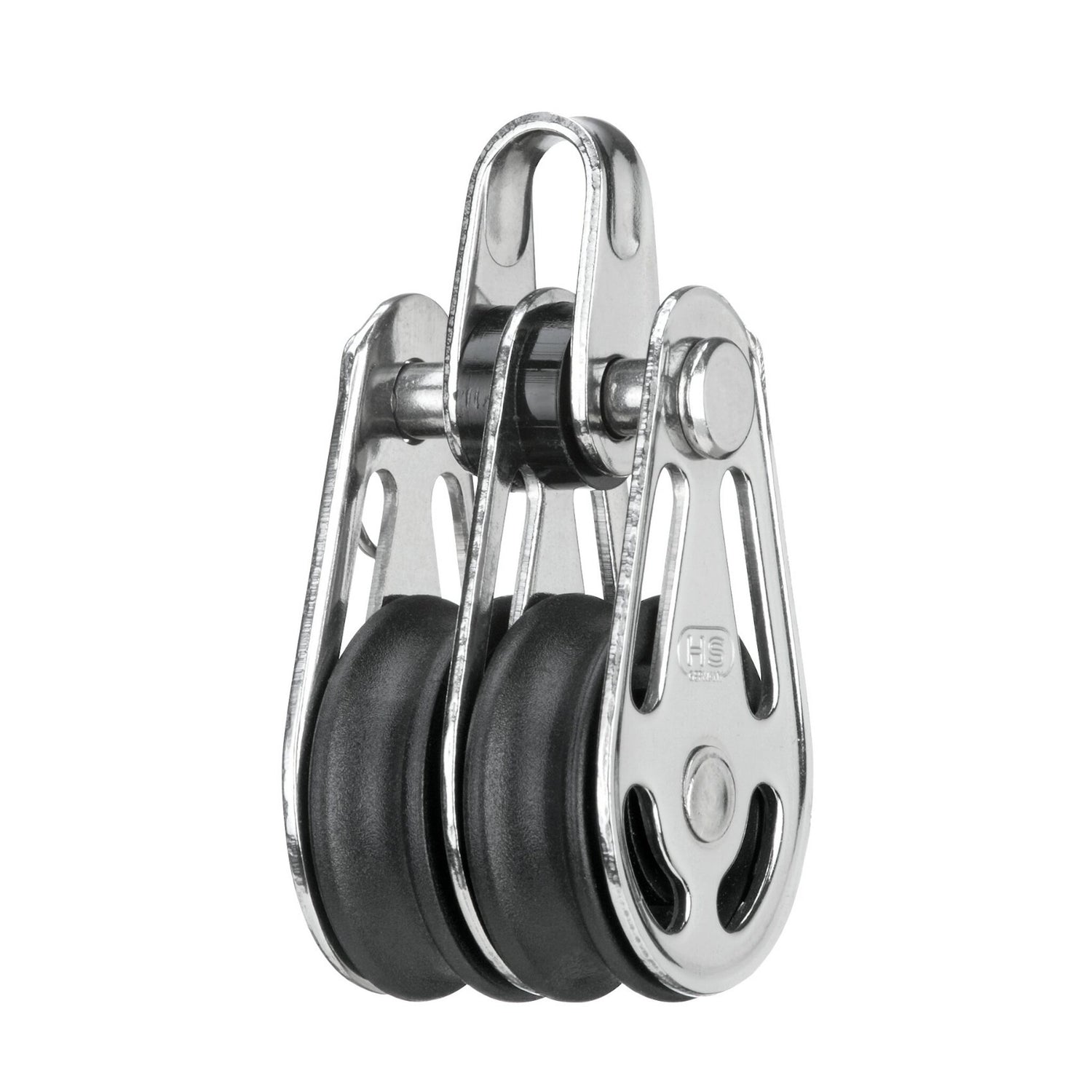 Sprenger Gleitlagerblock, zweischängig, Edelstahl mit demontierbarem Bügel, UV-beständige Seilrolle aus glasfaserverstärktem Kunststoff, Made in Germany - 6 - 12 mm