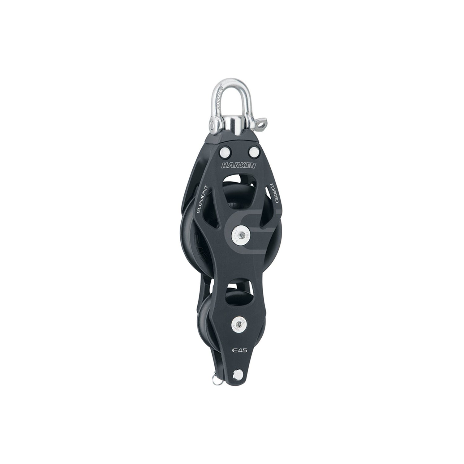 Harken Violinblock mit Hundsfott, geeignet für 3:1 oder 4:1 Talje, robustes Design mit drehbarem Edelstahlschäkel - 8 - 14 mm