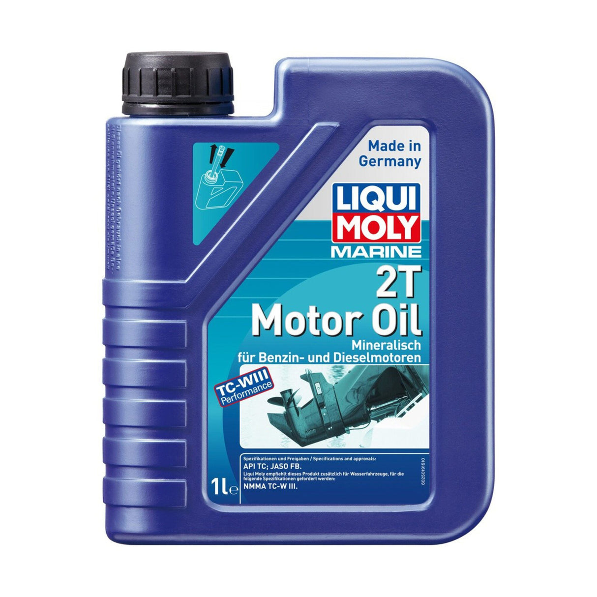 Liqui Moly 2T Motoröl hochleistungsfähig, 2-Takt-Öl mit TC-W III Performance, hervorragender Verschleiß- und Korrosionsschutz - 1 - 5 Liter