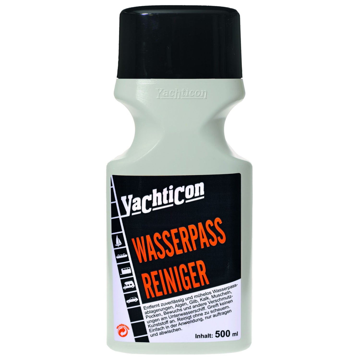 Yachticon Wasserpass Reiniger 500ml, Bootsrumpf Reiniger, kein Kunststoffangriff