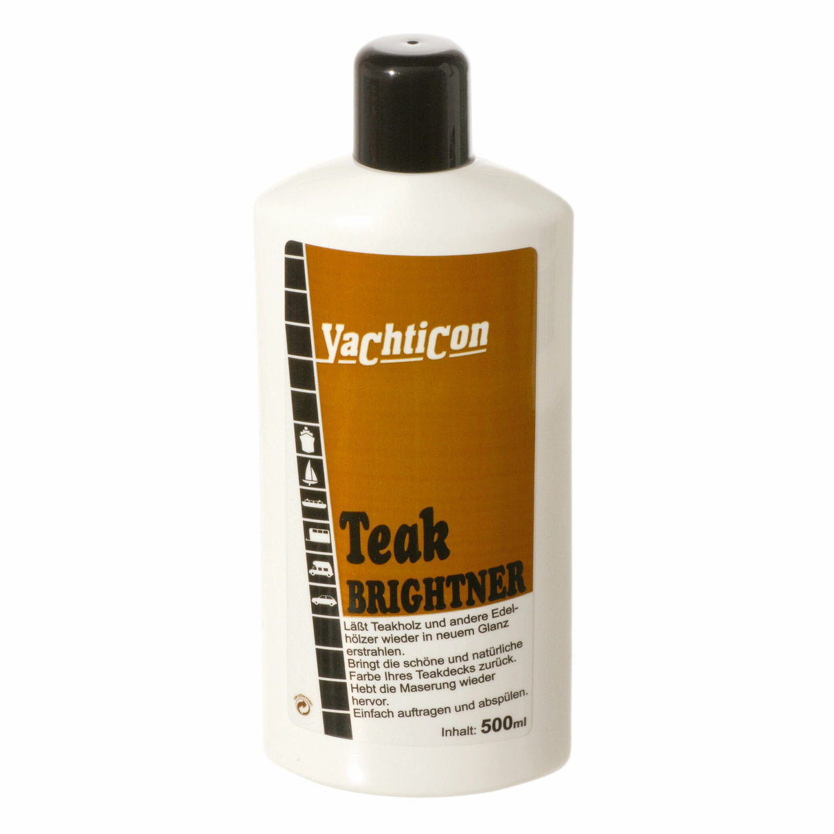 Yachticon Teak Brightner wood cleaner, teak cleaner, brings back natural color