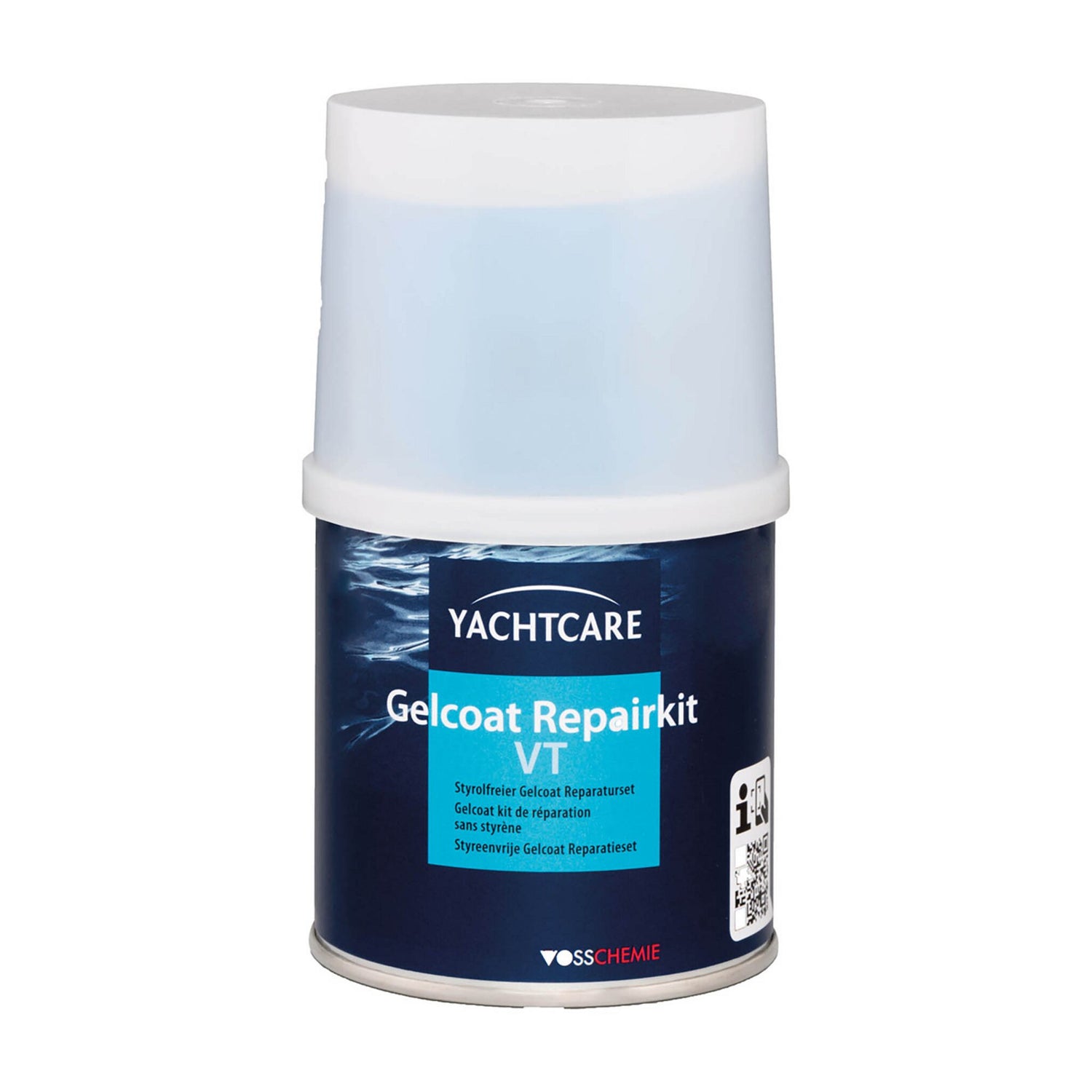 Gelcoat Reparatur-Set Cremeweiß für Boote, Repairkit, schnelles Aushärten in 30 Min.