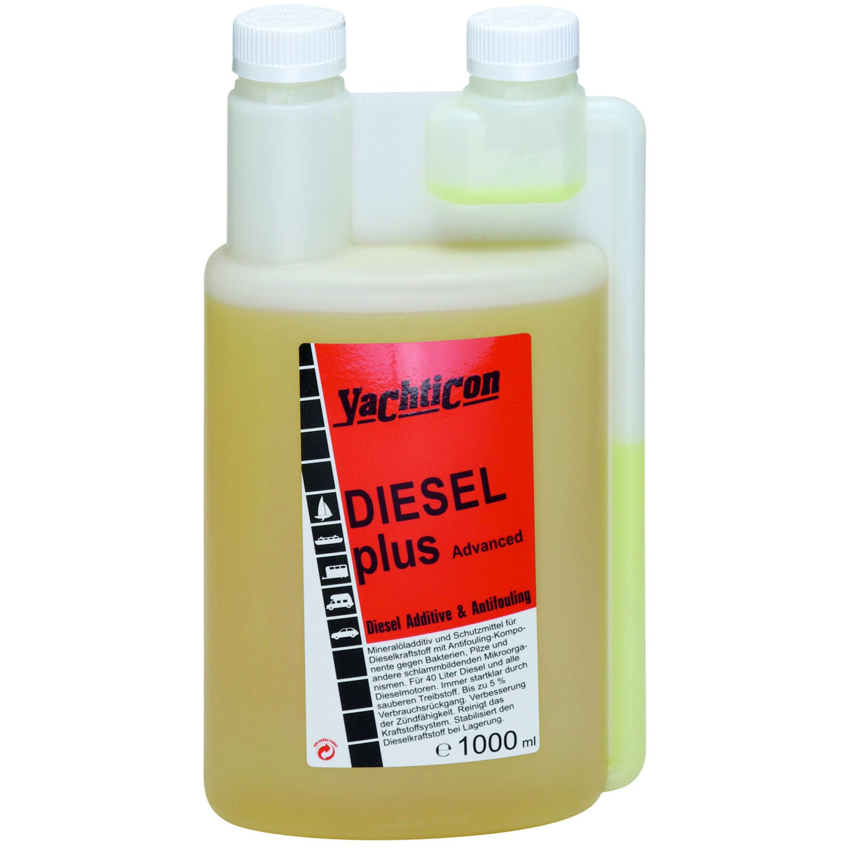 Yachticon Additiv Diesel Plus Advanced, Dieseladditiv mit Antifouling, verbessert Kraftstoffverbrennung 1 Liter