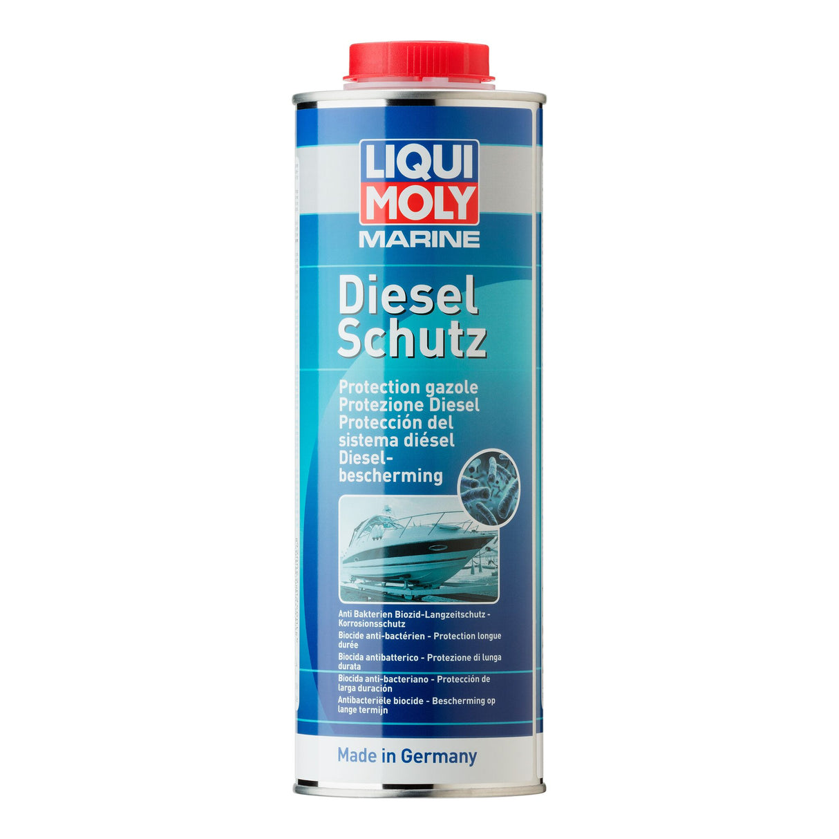 LIQUI MOLY Marine Diesel Protection Fuel System Cleaner, biocide for preventive use and long-term preservation - 500 ml - 1 l