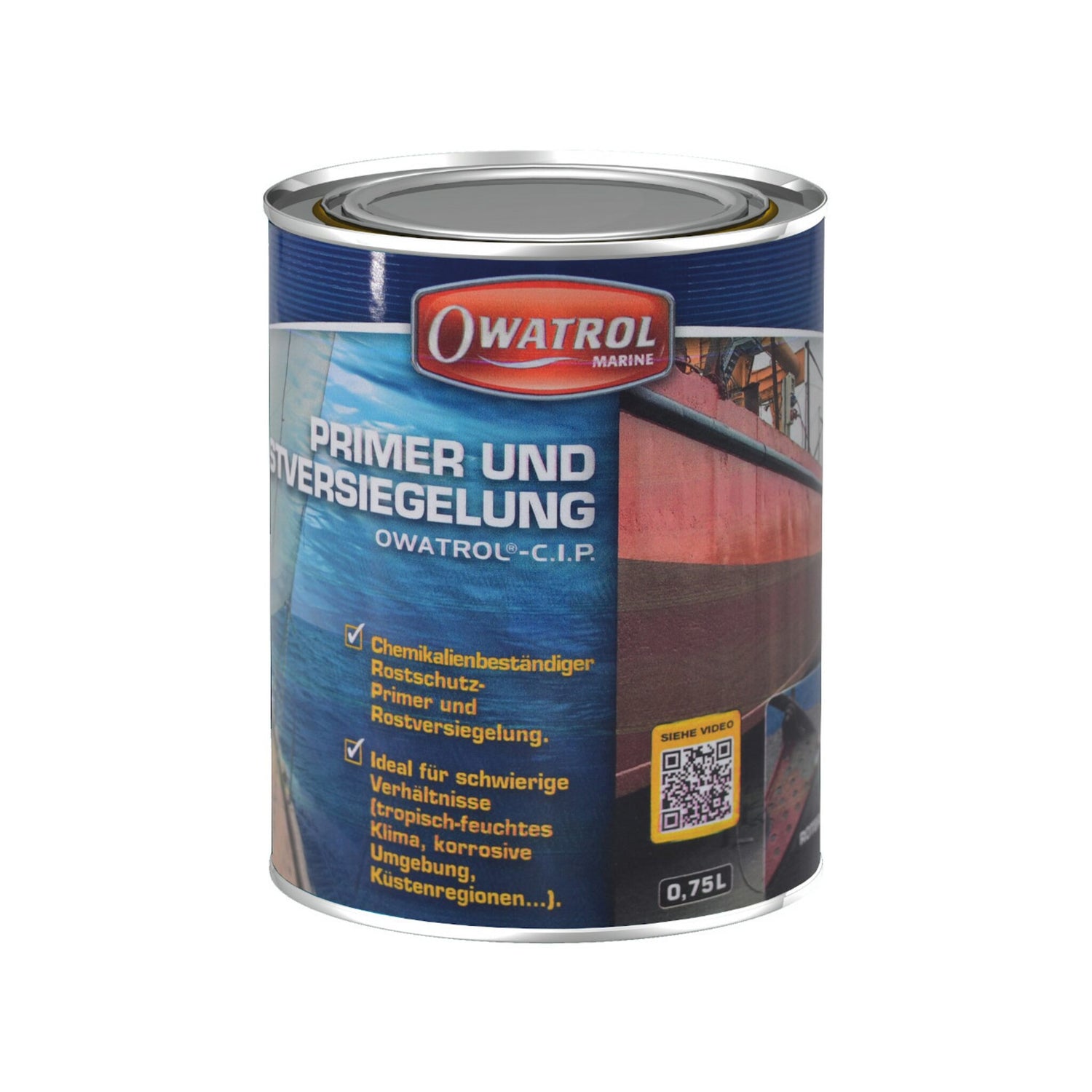 OWATROL Grundierung Rostversiegelung giftfreier Primer, Marine CIP, 0,75 l, für extreme Klimabedingungen