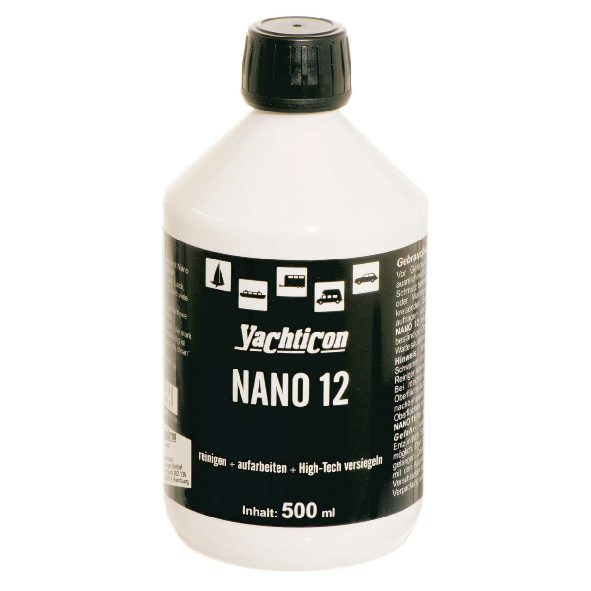 Yachticon Sealant Nano 12 Gelcoat & Paint Protection, High-Tech Nano Protection, Salt and Water Resistant, 250 ml