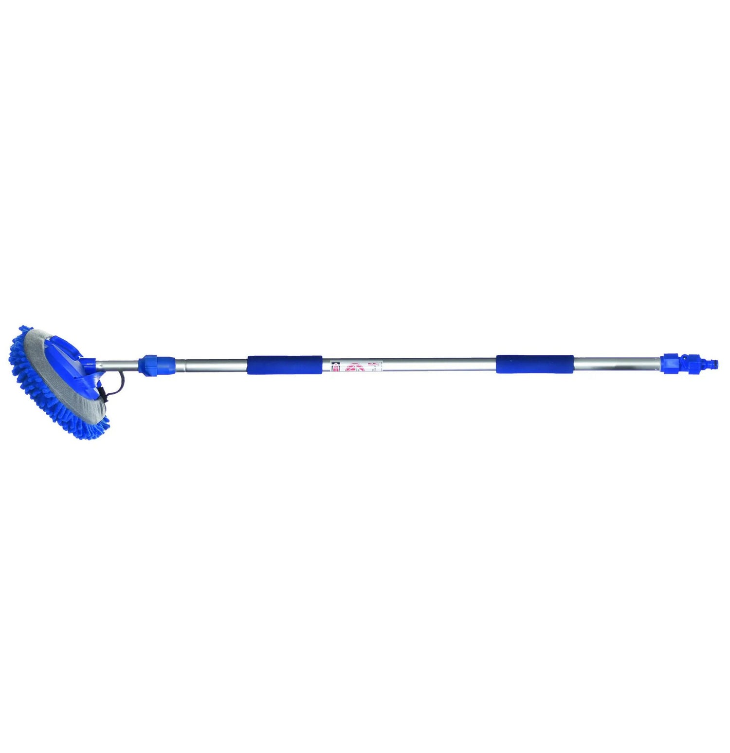 Yachticon Mikrofaser-Waschbürsten-Set ausziehbarer Aluminium-Stiel, Reinigungsbürste, Wasserdurchlauf-System USP