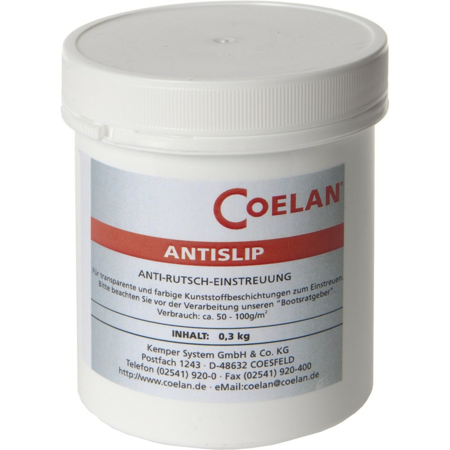COELAN Anti-Slip Einstreuung rutschhemmendes Glasmehl, Streumittel, verhindert Ausrutschen