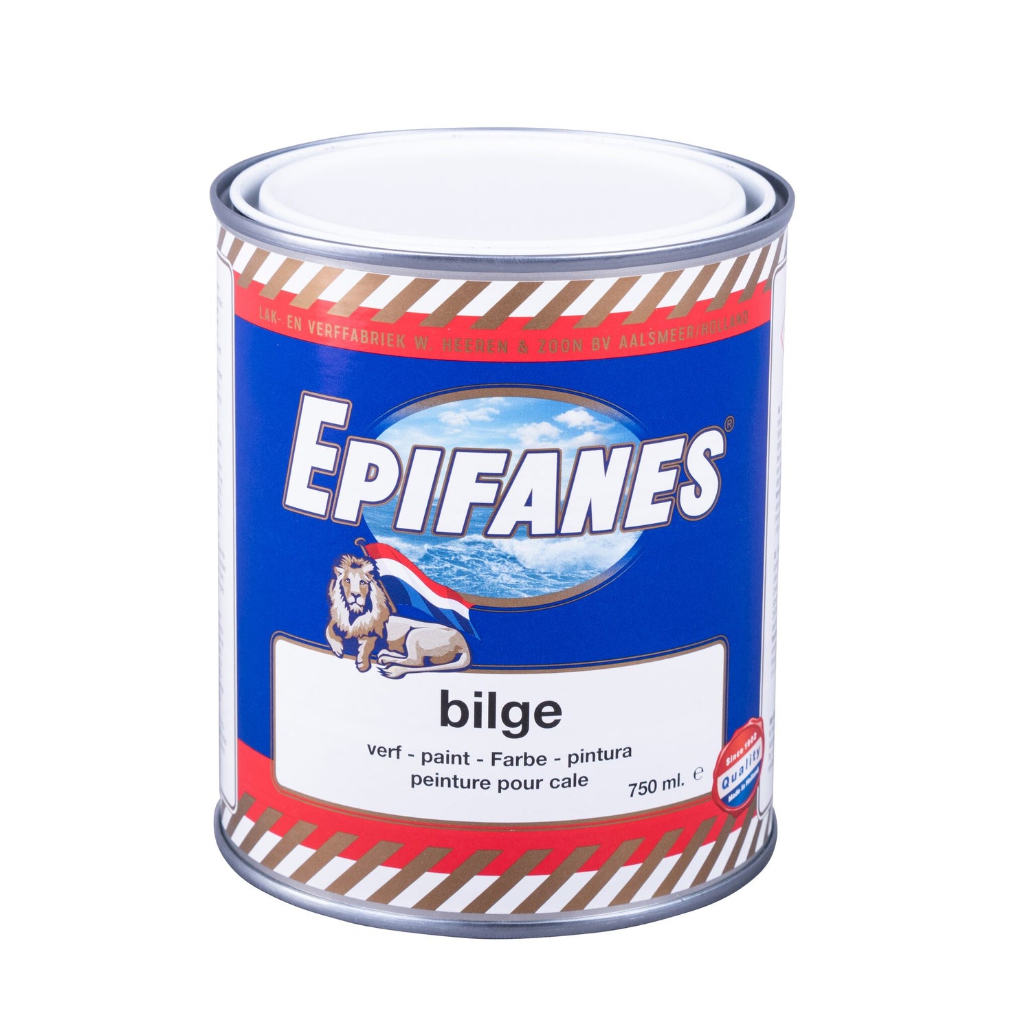 EPIFANES Bilgenfarbe Einkomponenten Decklack, Ölresistent auf Alkydharz-Basis - weiß oder grau