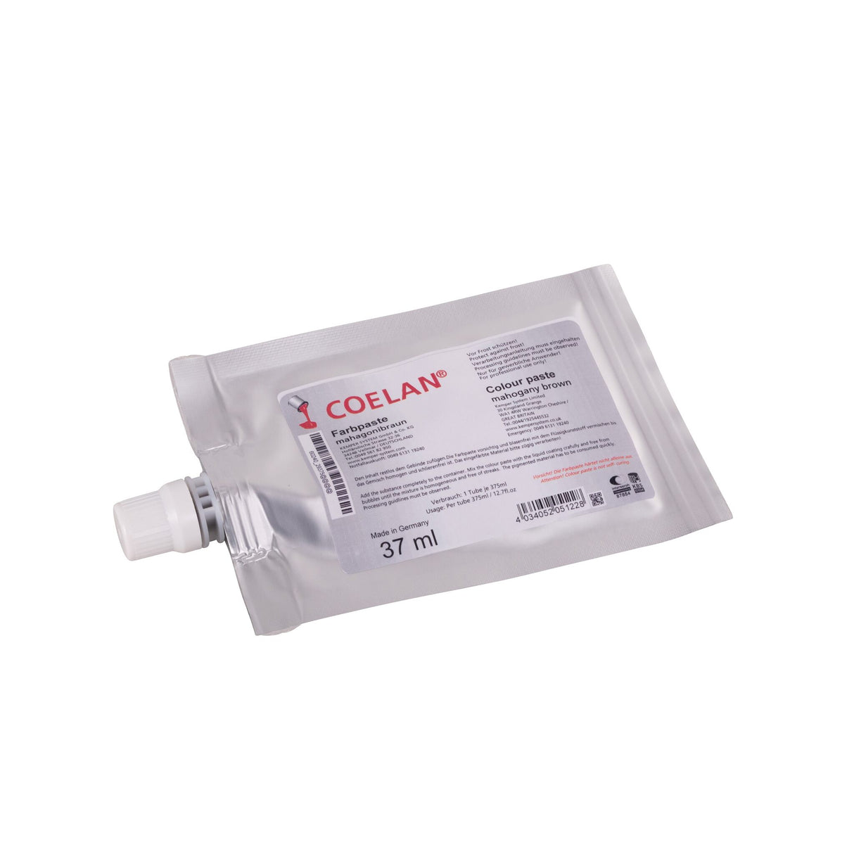 COELAN Farbpaste 375 ml zum Einfärben von Bootsbeschichtungen, Farbpigment, individuelle Farbtöne möglich - reinweiß, mahagonibraun, feuerrot, perlweiß, himmelblau