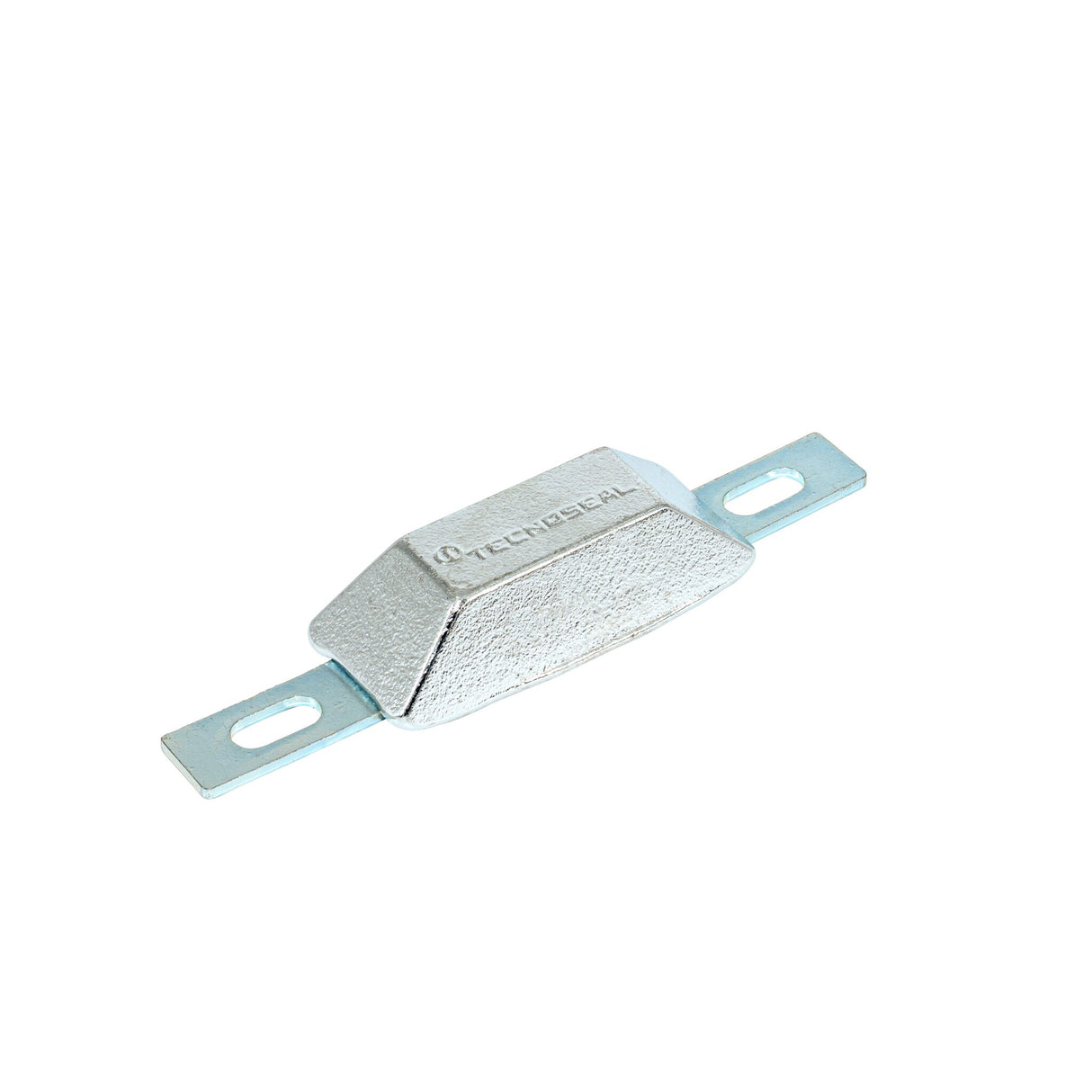 Tecnoseal zinc flat anode pre-drilled 135 mm hole spacing, boat anode, ideal for salt water