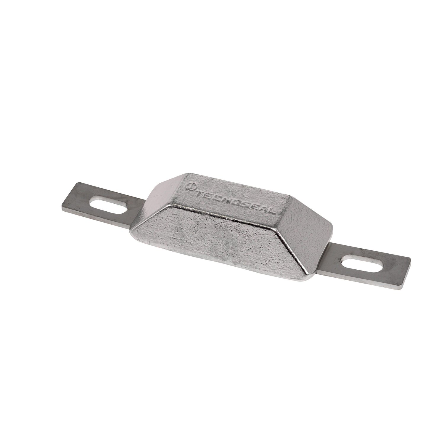 Zink-Flachanode 0,50 kg vorgebohrt mit Niro-Lasche, Anode für Salzwasser, Lochabstand 135 mm