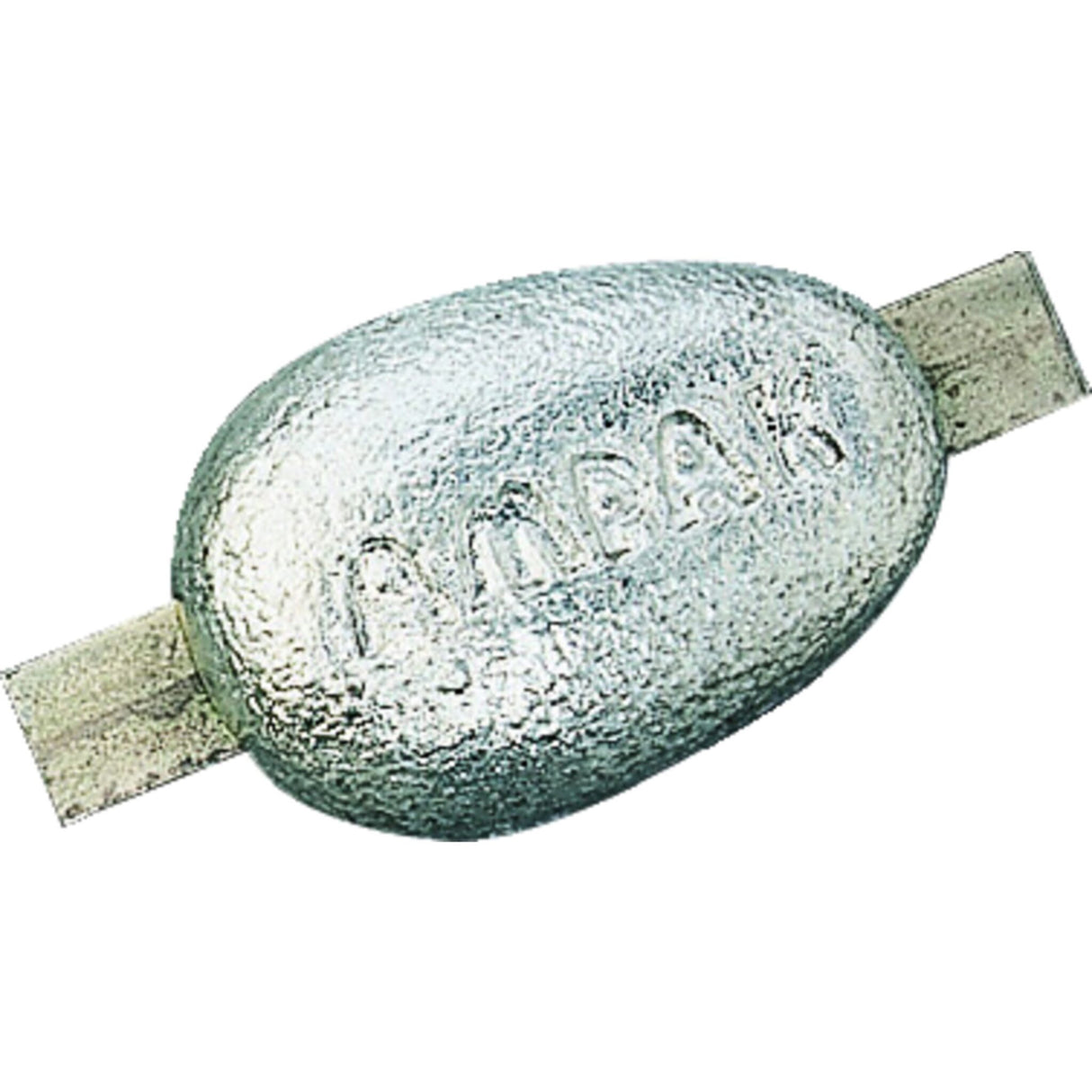 Zink-Flachanode Birnenform, Zink-Anode Salzwasser, Stahl-Befestigungslasche 120/230 mm