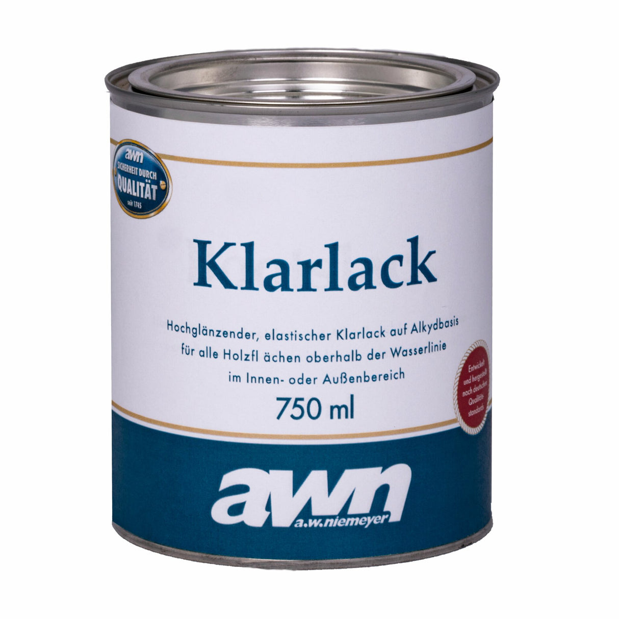 awn Klarlack hochglänzend elastisch 1K-Lack für Holz UV-Schutz witterungsbeständig