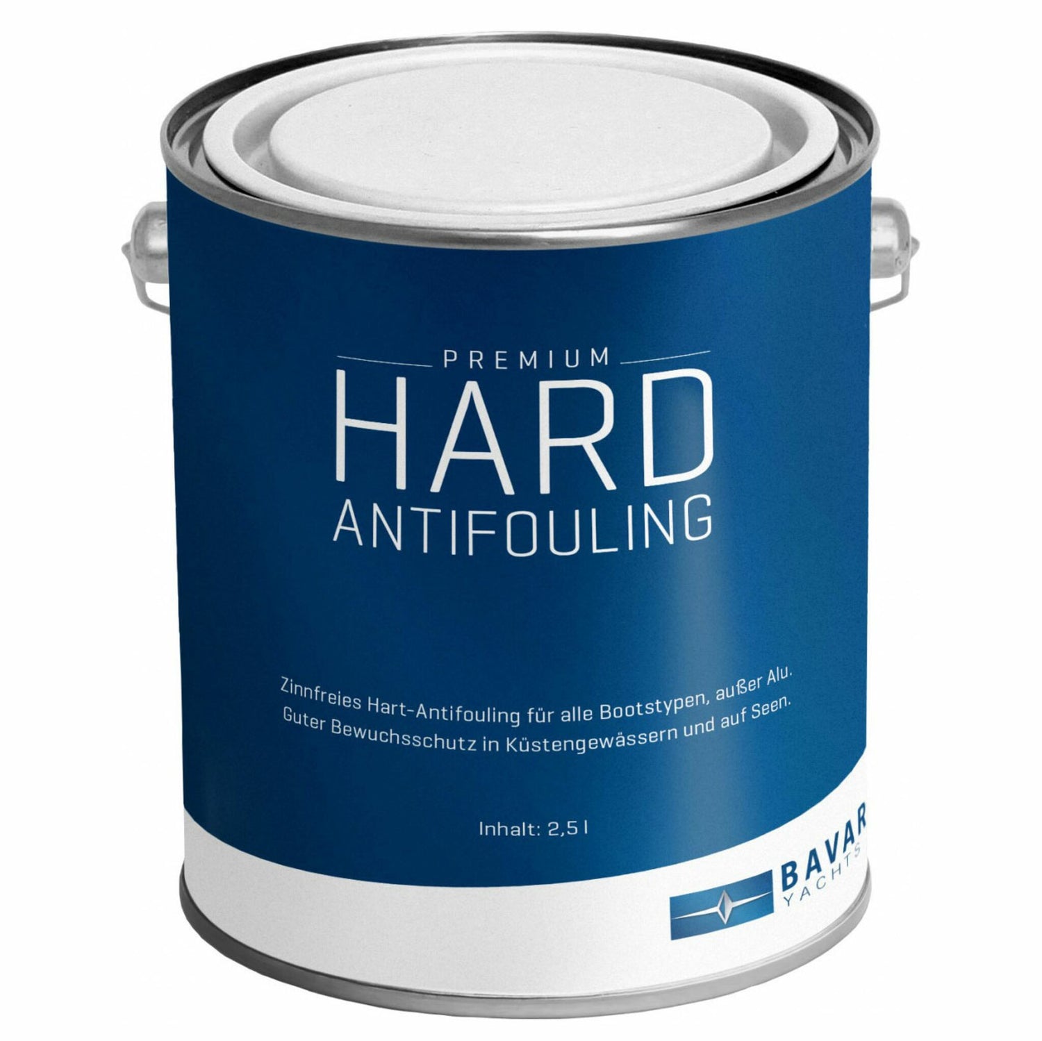 Bavaria Premium Hard Antifouling - tinfreies Antifouling für alle Bootsmaterialien, hervorragender Bewuchs- schutz, geeignet für Geschwindigkeiten bis 70 Knoten - 0.75 oder 2.5 l, schwarz, dunkelblau, dunkelgrau