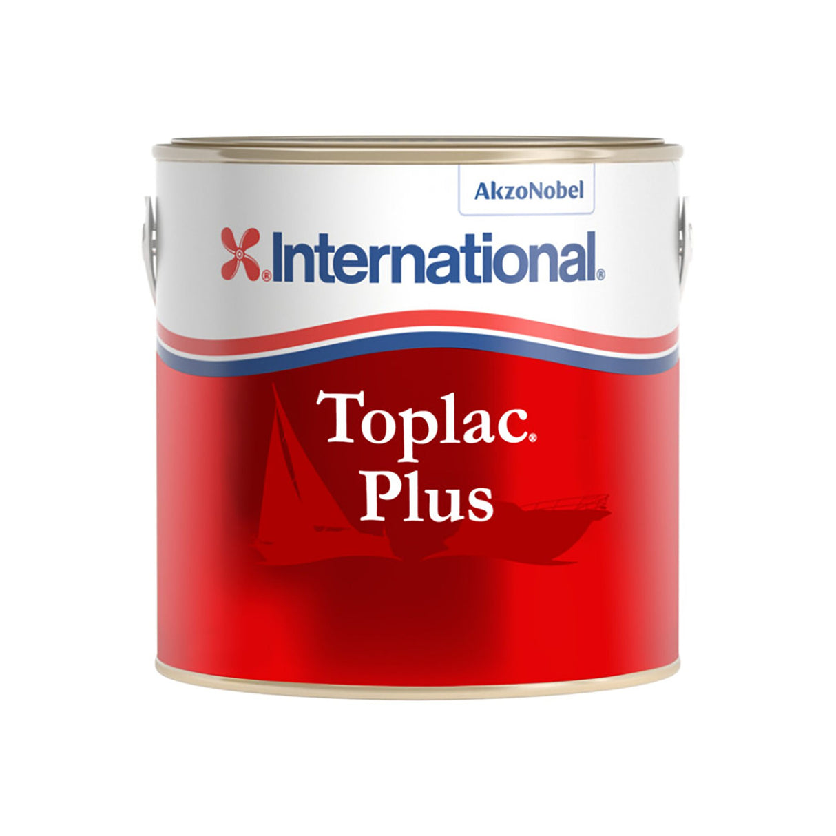 International TOPLAC PLUS Hochglanzbootfarbe, Premiumlack für alle Bootsmaterialien, UV-beständig - 375 ml - 2,5 l, snow white, mediterranean white, gelb, rescue orange, flag blue, platinum, white 905, sapphire blue, rustic red, lauderdale