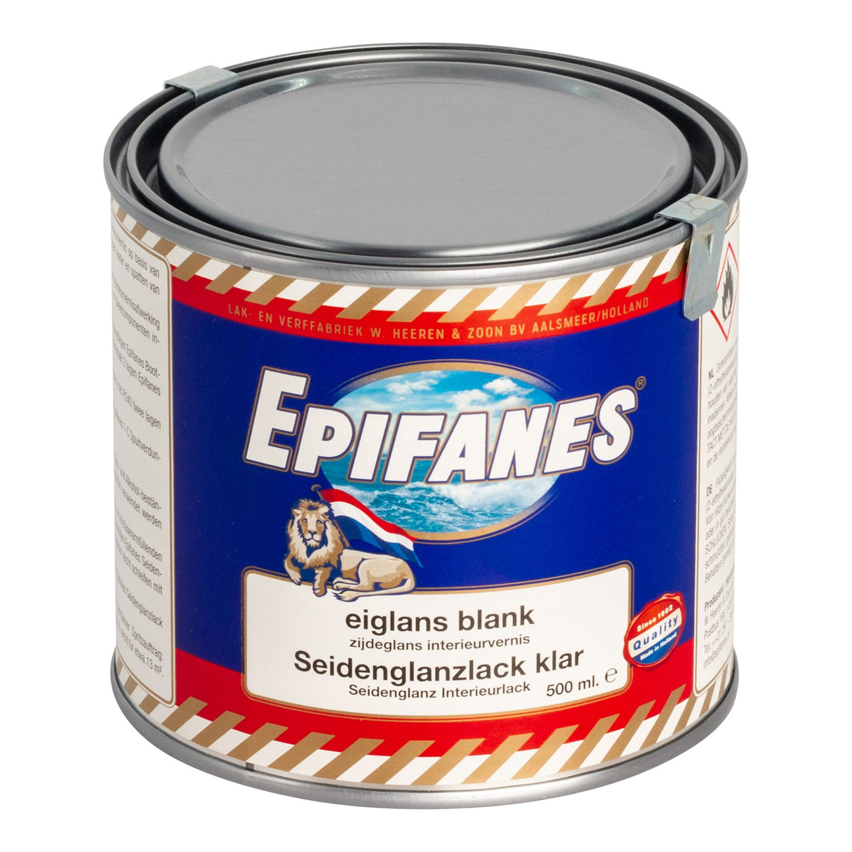 EPIFANES Seidenglanzlack Klar Polyurethan-Alkydharz, Innenlack, Alkoholschutz 500ml