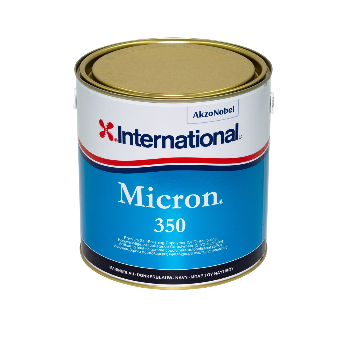 International Antifouling Micron 350, selbstpolierendes Antifouling für GFK, Holz, Stahl und Blei, effektiver Schutz vor Bewuchs - 0.75 - 2.5 Liter, rot, dover-weiß, blau, schwarz, marineblau, dunkelgrau, grün