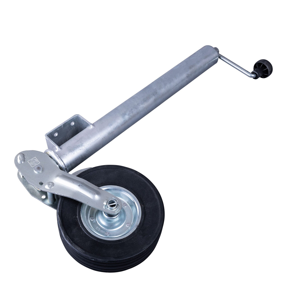 Schwerlast-Stützrad Edelstahlfelge, Schwerlastrolle, Gesamtlänge 81 cm Rad Ø 20 cm