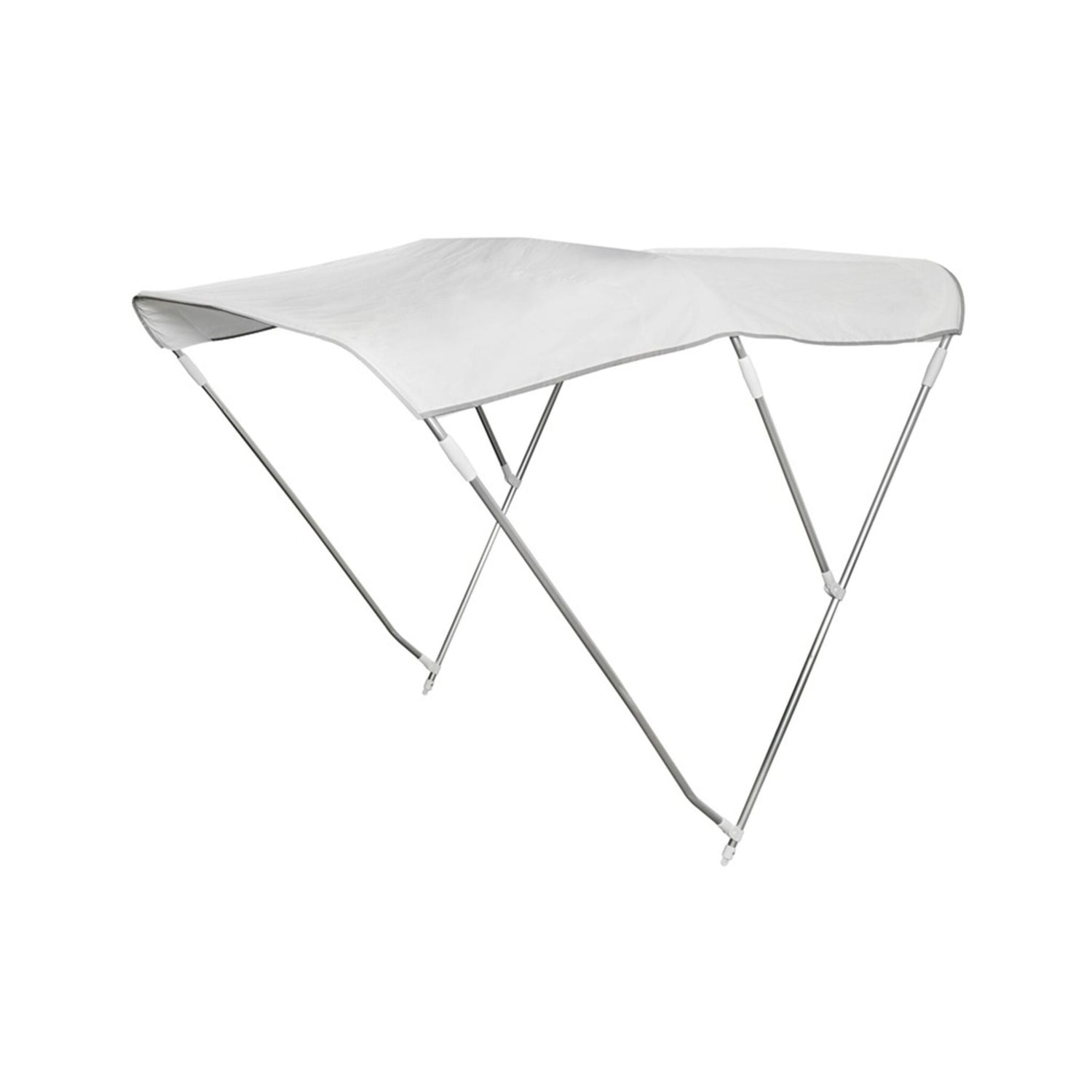 Bimini Sonnenverdeck hoch, UV-beständig, wetterfester Regenschutz für Sportboote und Yachten - 150 - 220 cm, weiß, navy