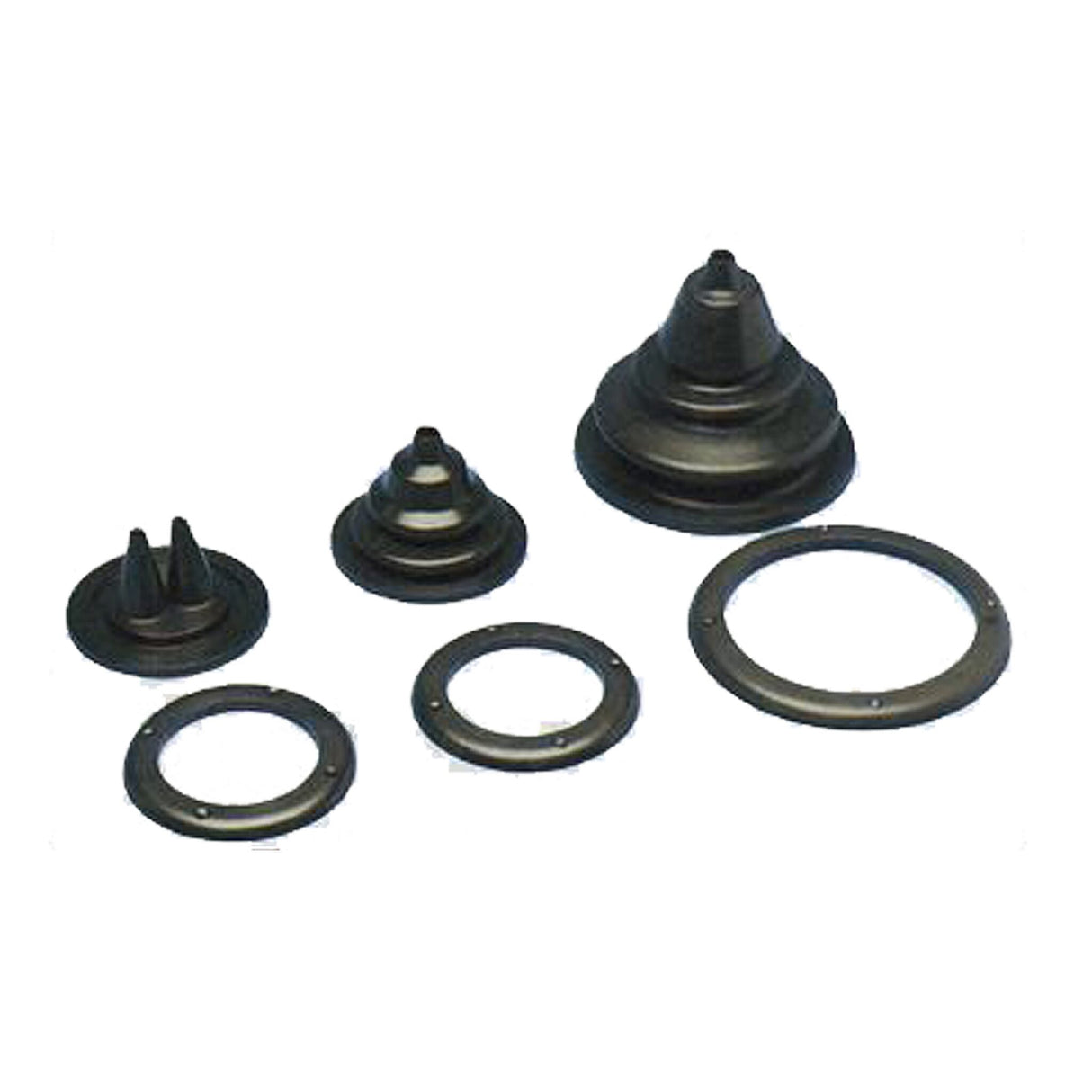 Allpa splash guard bushing double bellows, through sleeve, black 105 mm outer diameter