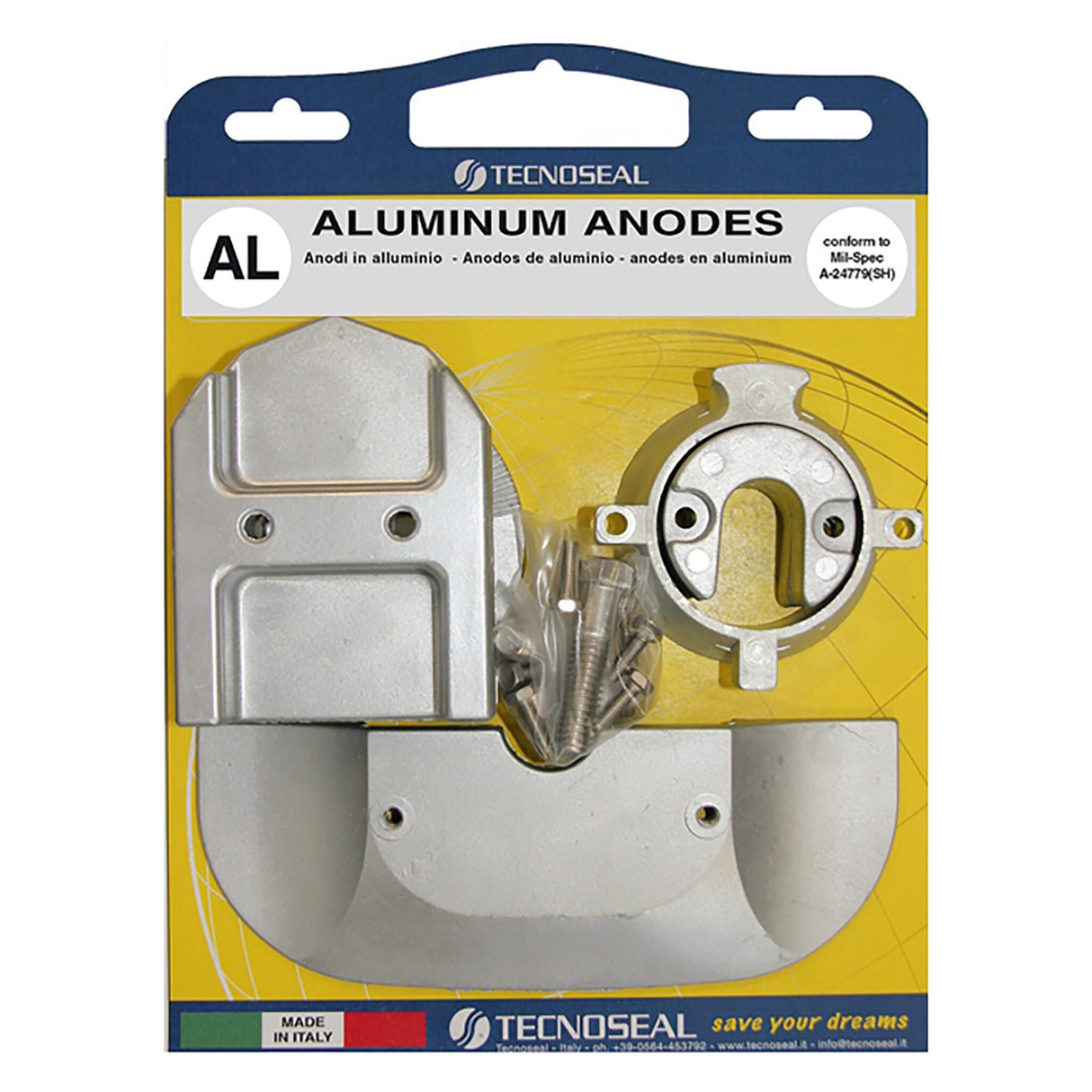 Tecnoseal anode set aluminum MerCruiser Alpha One 2nd generation, anode set, all-inclusive kit