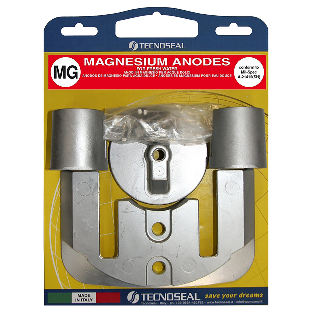 Tecnoseal Anodensatz Magnesium für MerCruiser Bravo 2 und 3, Bootsanoden, optimaler Korrosionsschutz