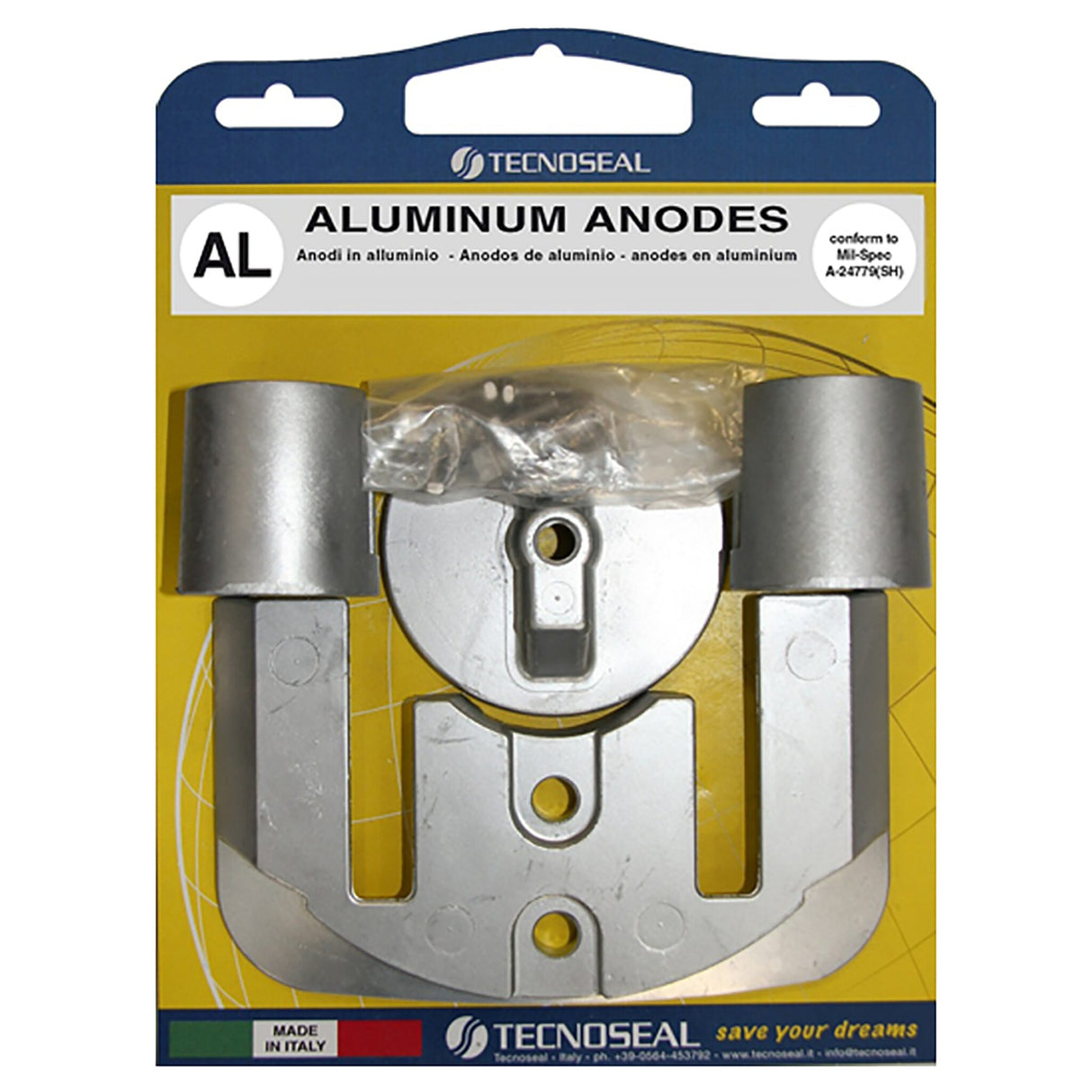 tecnoseal Anodensatz Aluminium MerCruiser Bravo 2 3, Anoden-Set, Rostschutz