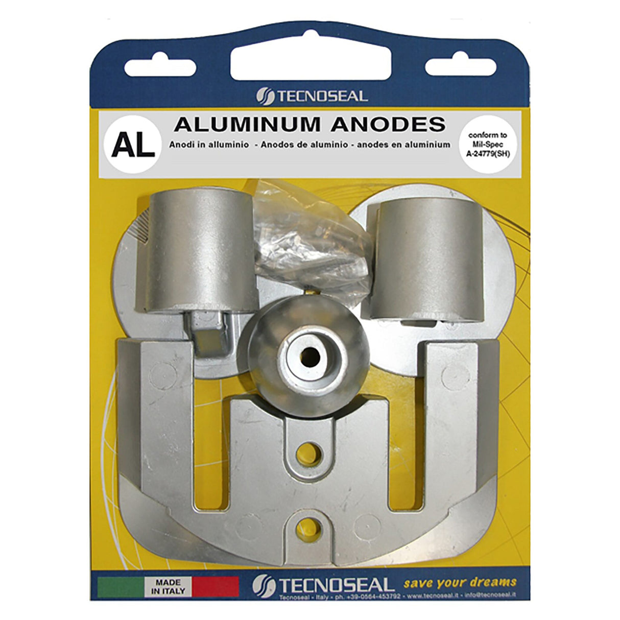 tecnoseal Aluminium-Anodensatz für MerCruiser Bravo 3 2004, Anoden-Kit, langlebig und korrosionsbeständig