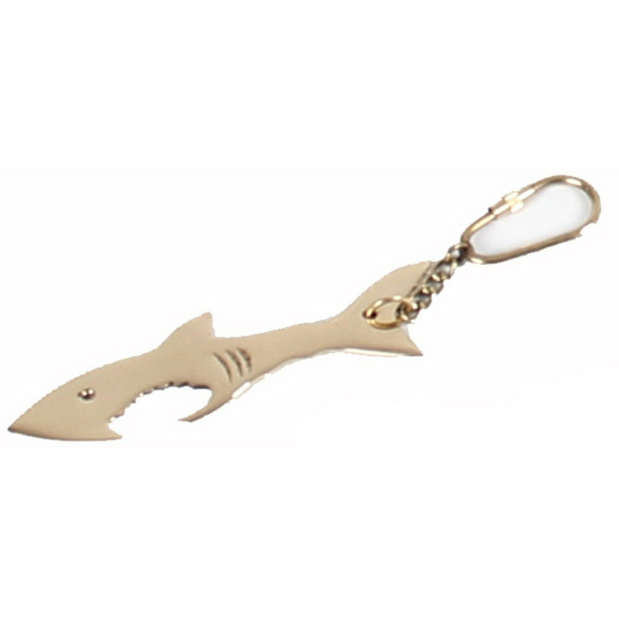 Maritime shark keychain, bottle opener, durable and practical 15.5 cm - (Optional with brass or nickel-plated brass)