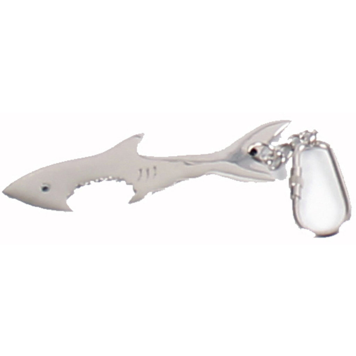 Maritime shark keychain, bottle opener, durable and practical 15.5 cm - (Optional with brass or nickel-plated brass)