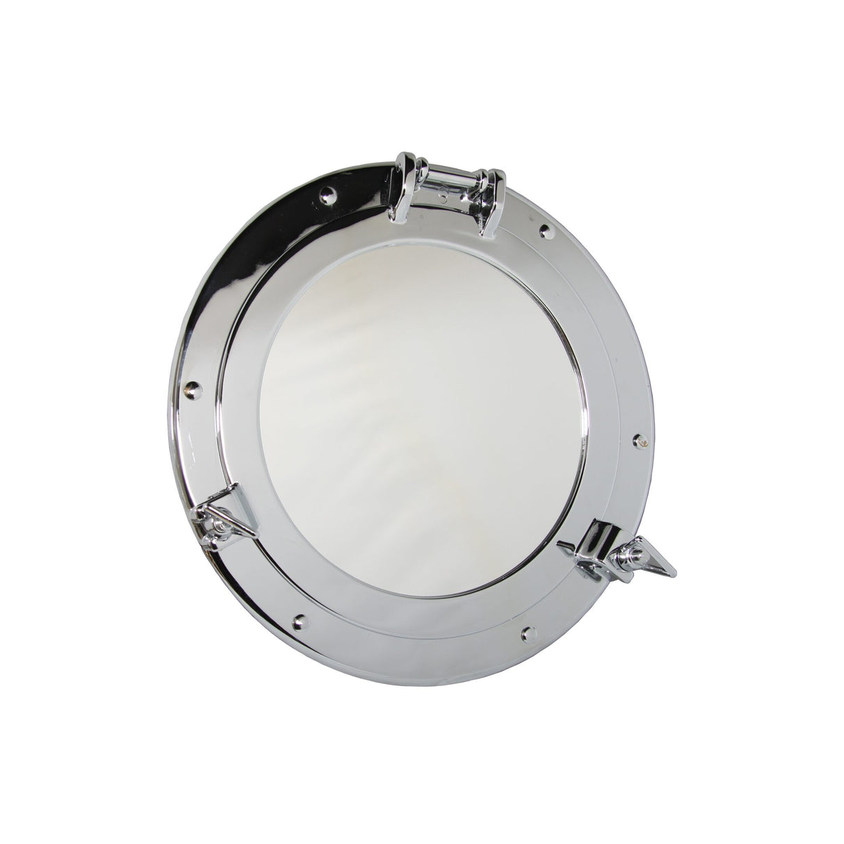Maritime mirror porthole mirror Ø 25 cm chrome-plated brass, round wall mirror, unique porthole design
