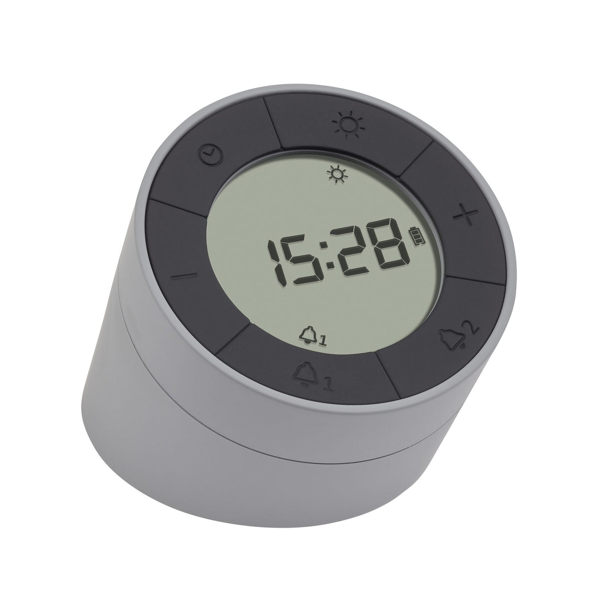 Digital alarm clock & LED night light matte rubberized, table clock, 7 brightness levels, snooze, USB charging