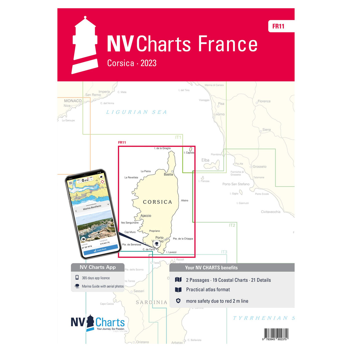 NV Atlas Seekarten Korsika, Nautische Karten Korsika, Inkl. Hafenpläne & Digitale Version